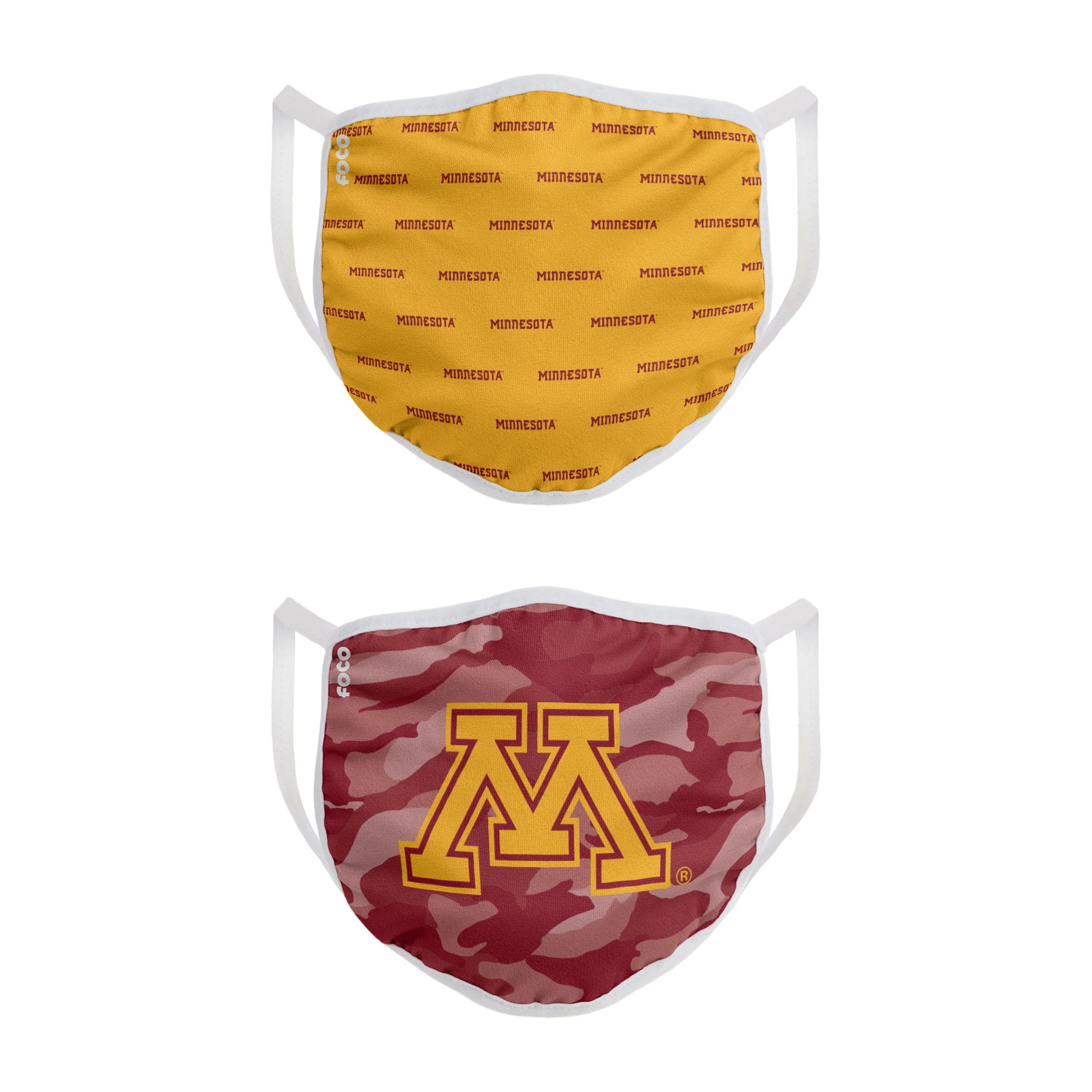 Minnesota Golden Gophers NCAA Clutch 2 Pack Face Cover