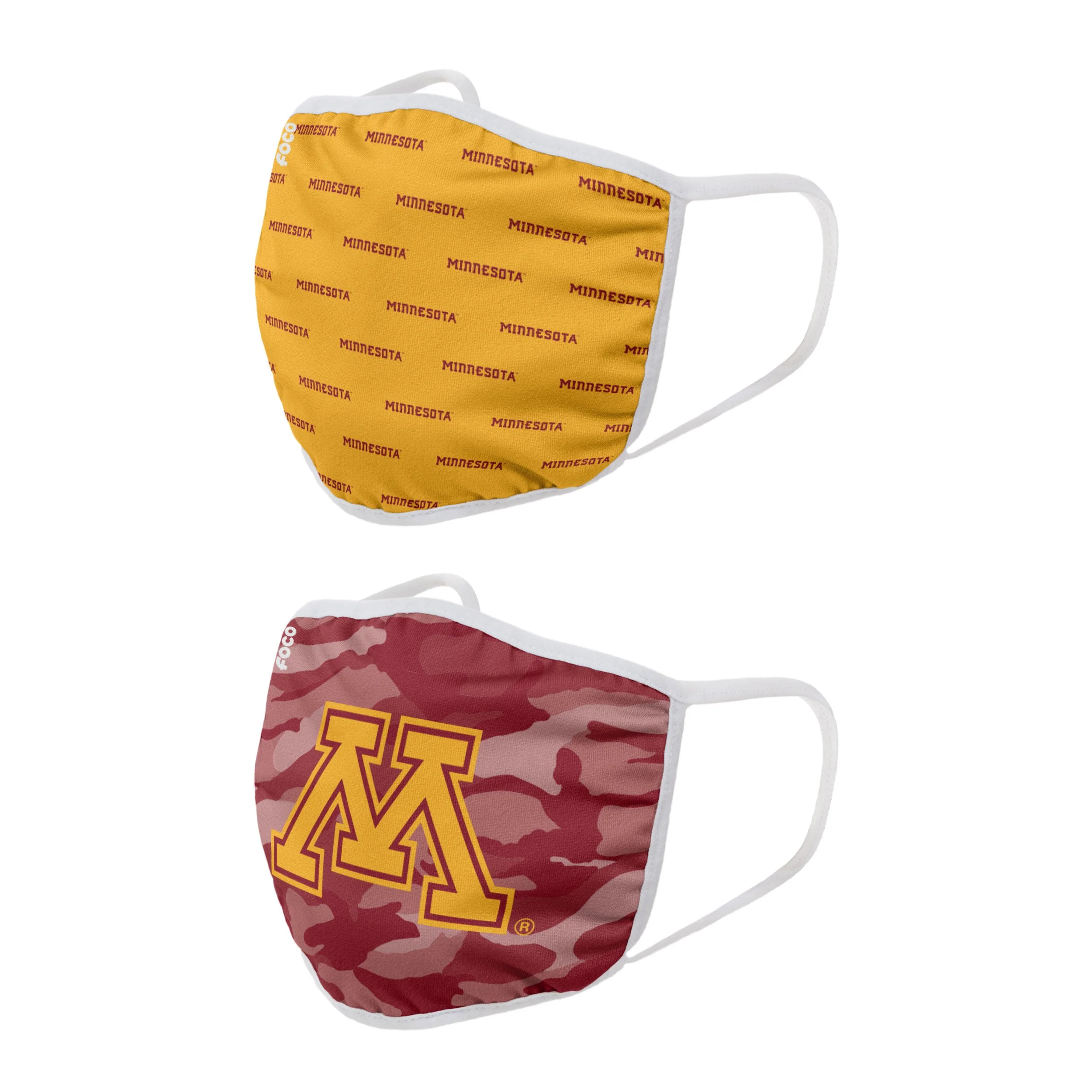 Minnesota Golden Gophers NCAA Clutch 2 Pack Face Cover - Image 2