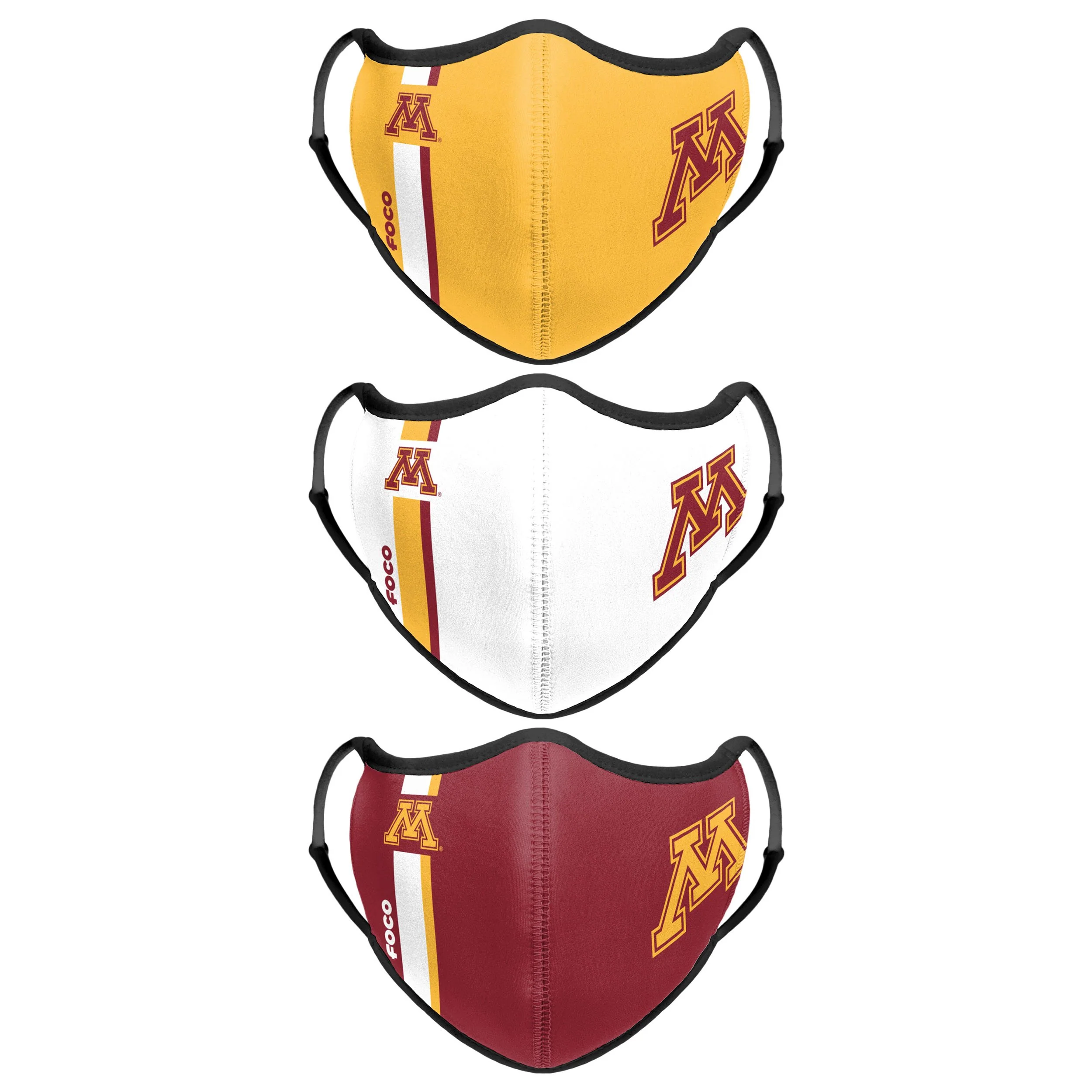 Minnesota Golden Gophers NCAA Sport 3 Pack Face Cover