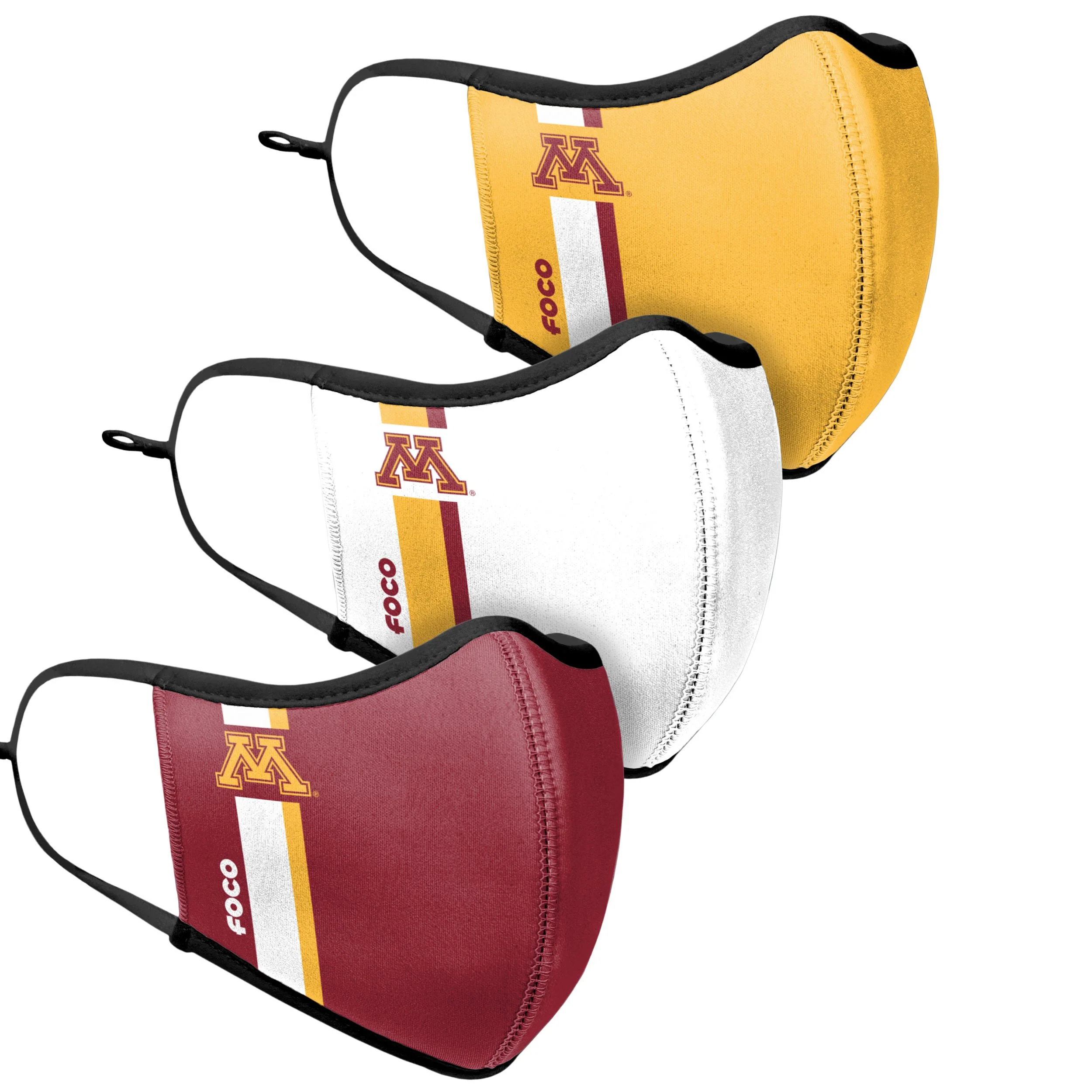Minnesota Golden Gophers NCAA Sport 3 Pack Face Cover - Image 3