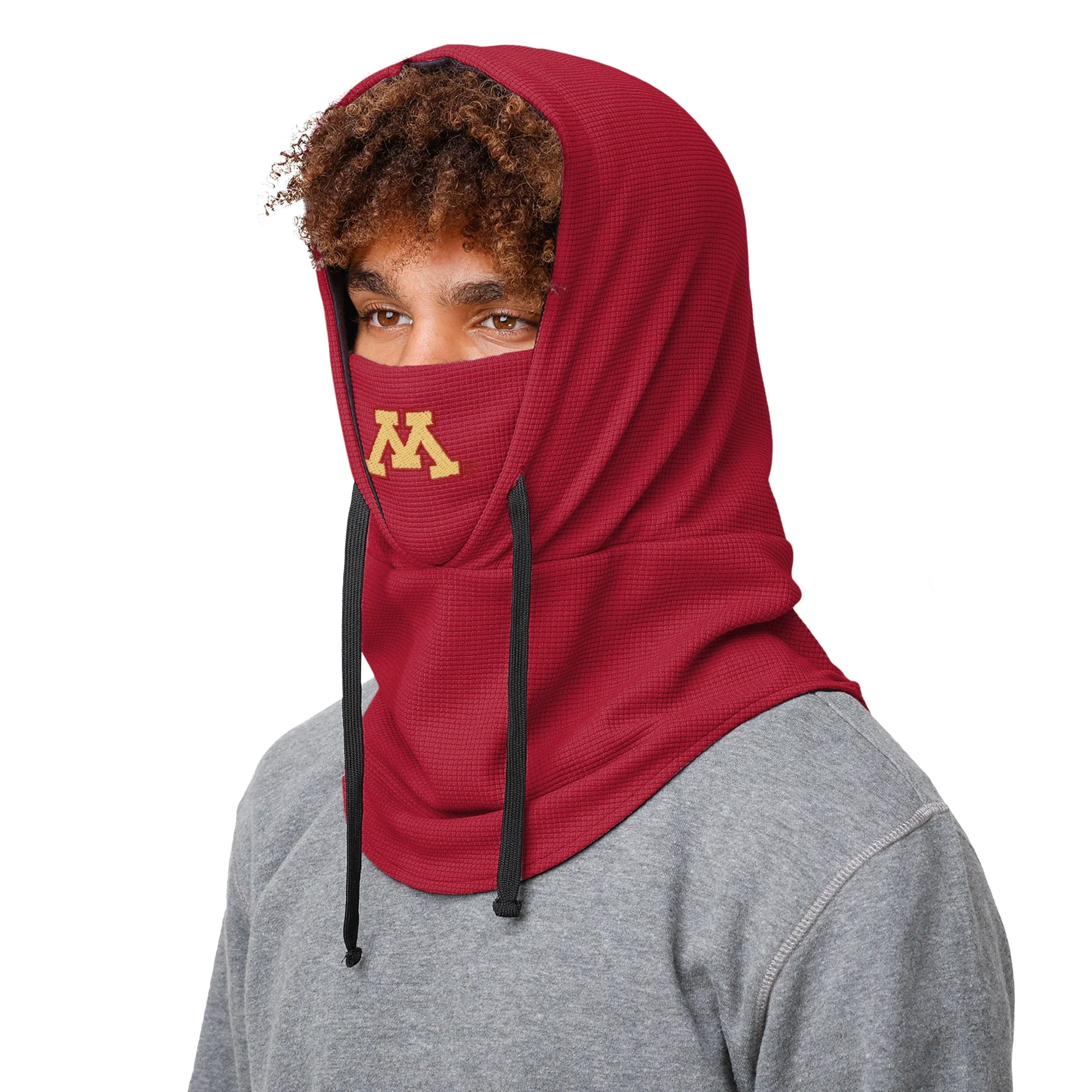 Minnesota Golden Gophers NCAA Waffle Drawstring Hooded Gaiter - Image 3