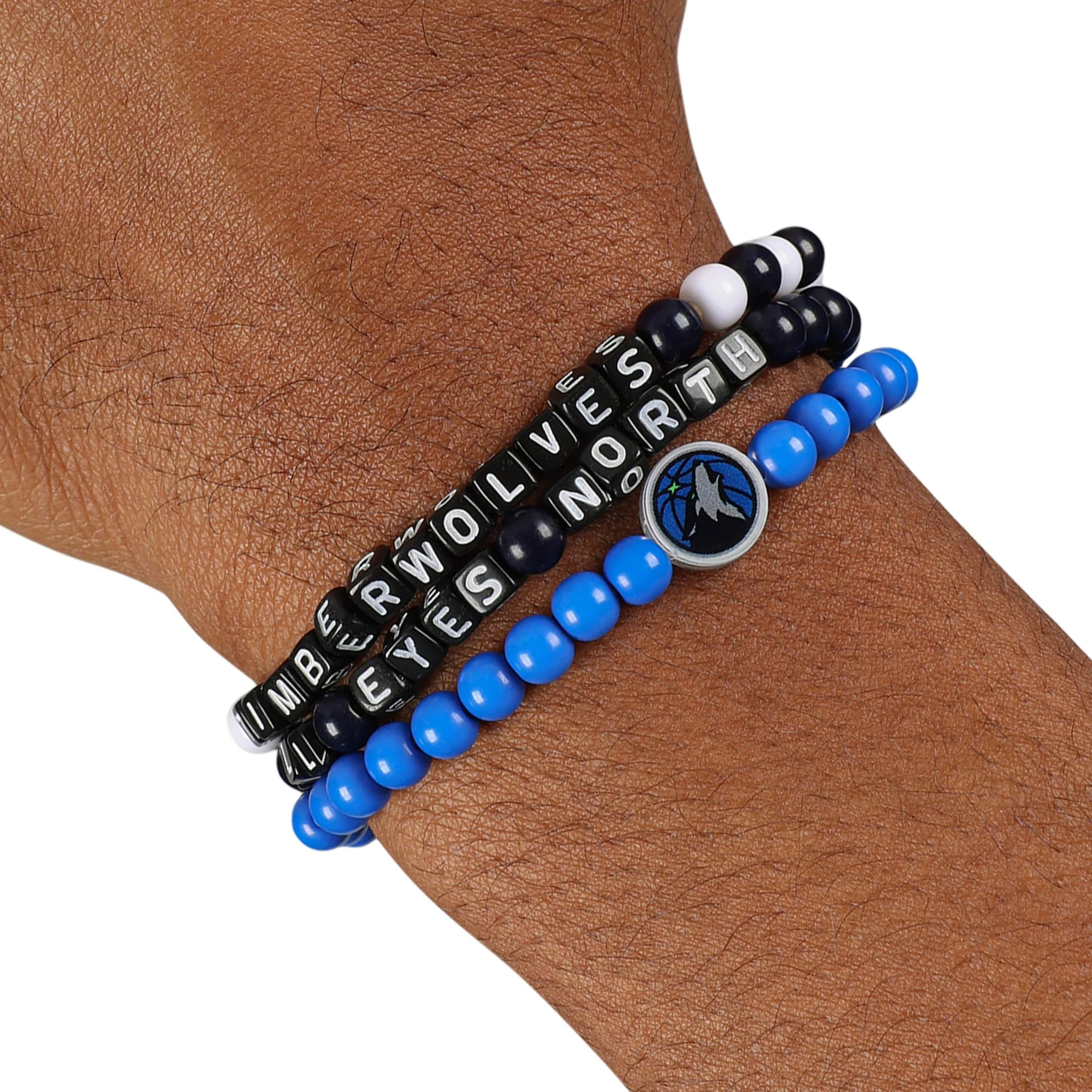 Minnesota Timberwolves NBA 3 Pack Beaded Friendship Bracelet - Image 4