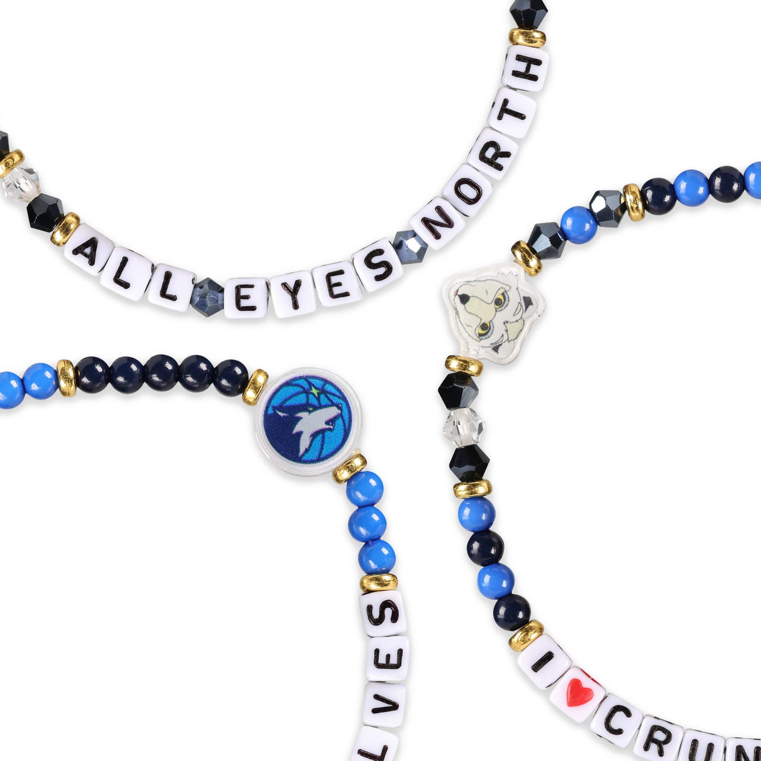Minnesota Timberwolves NBA 3 Pack Friendship Bracelet - Image 2