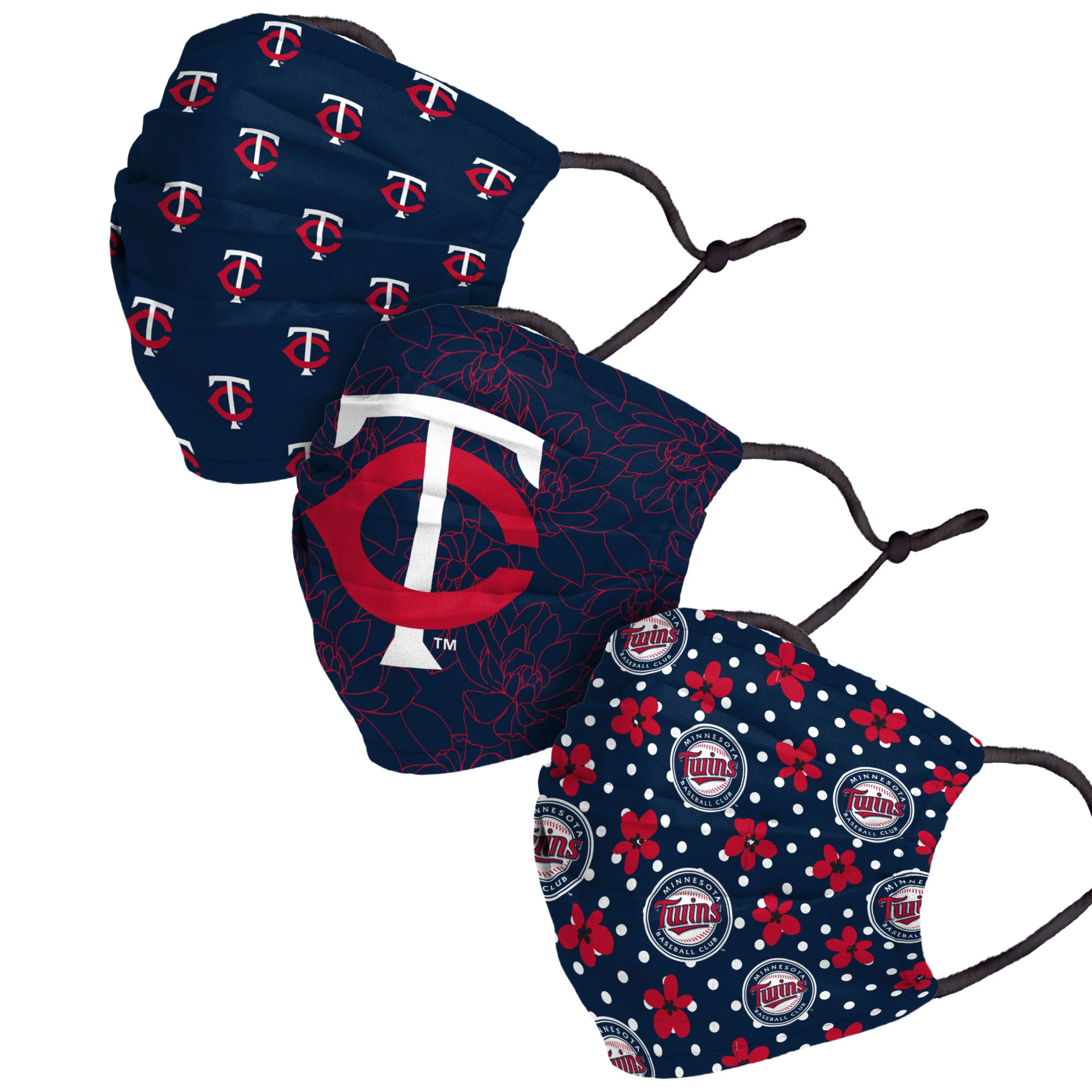 Minnesota Twins MLB Gameday Gardener 3 Pack Face Cover - Image 2