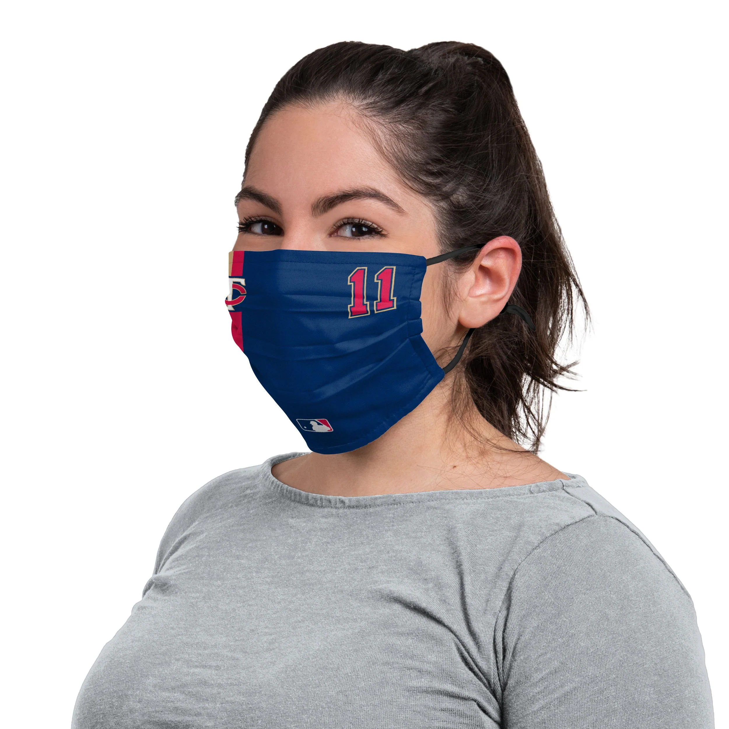 Minnesota Twins MLB Jorge Polanco On-Field Adjustable Navy Face Cover - Image 3