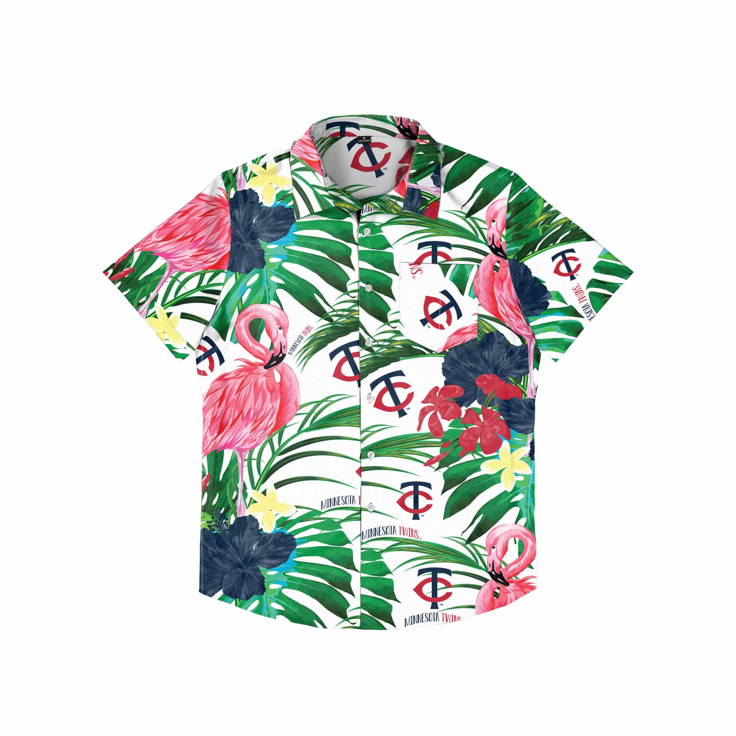 Minnesota Twins MLB Mens Flamingo Button Up Shirt