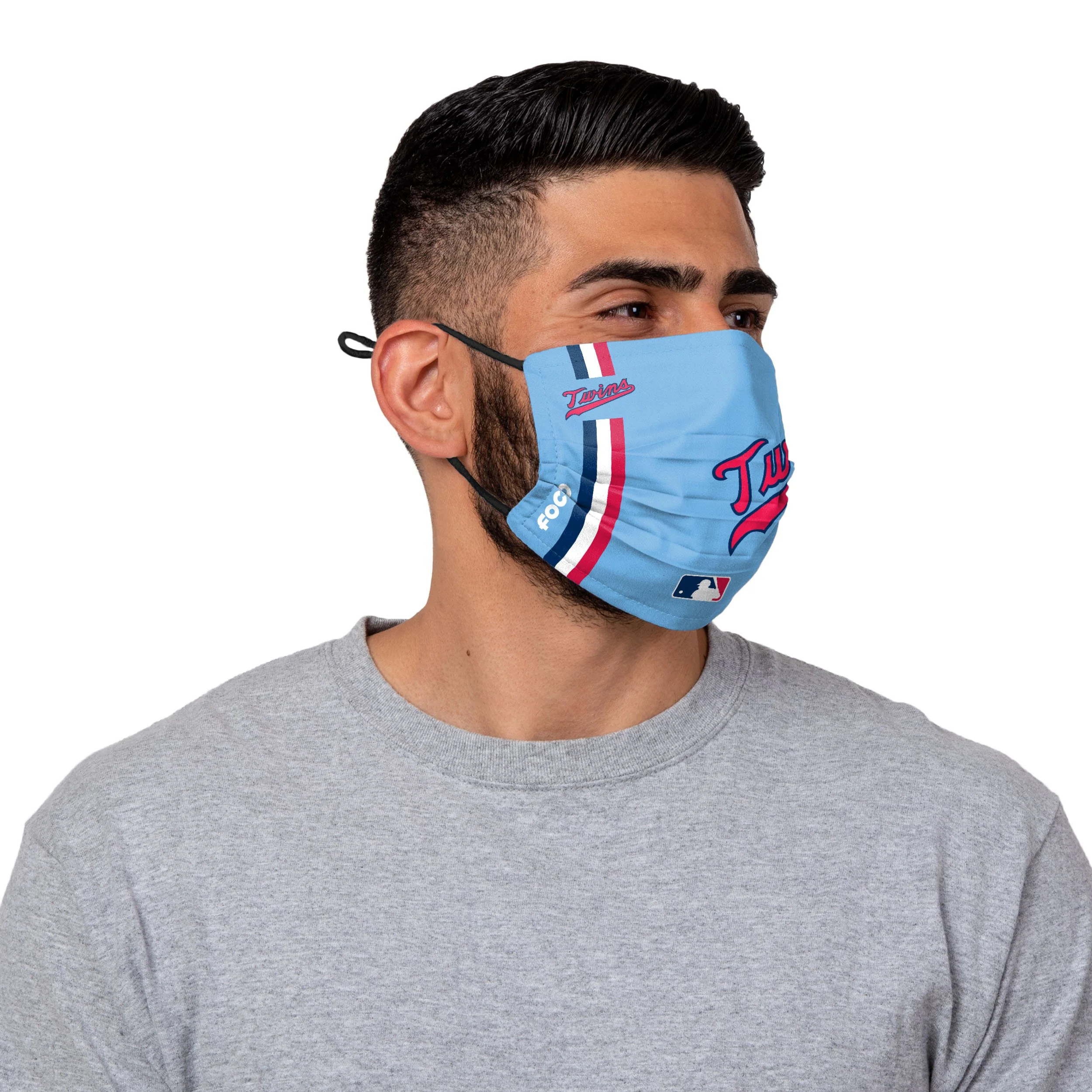 Minnesota Twins MLB On-Field Adjustable Powder Blue Face Cover - Image 2