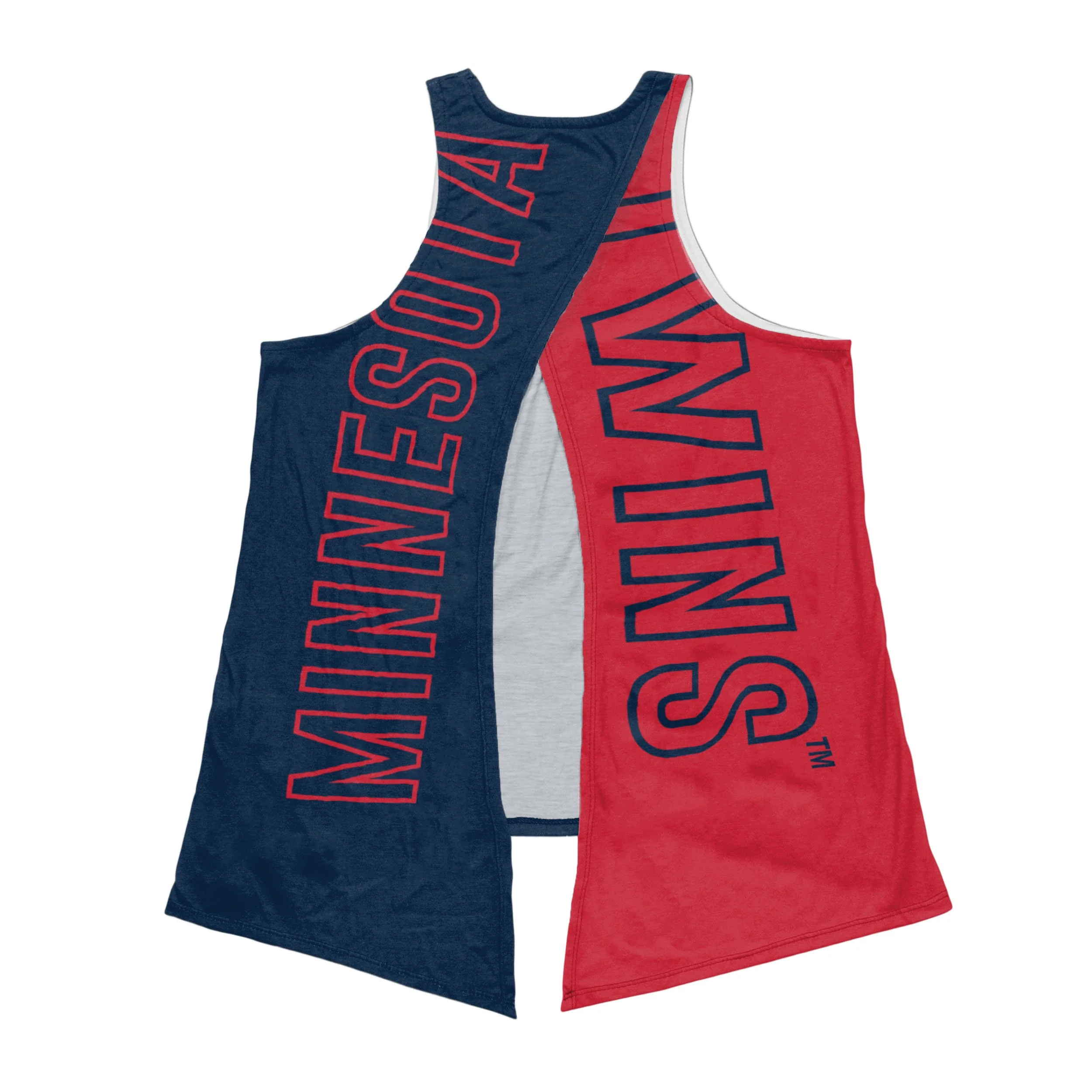 Minnesota Twins MLB Womens Tie-Breaker Sleeveless Top - Image 3