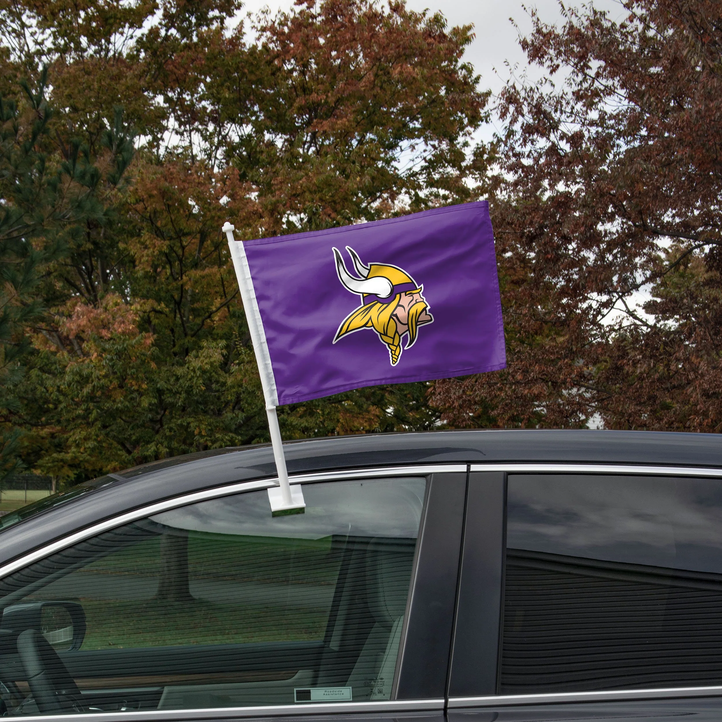 Minnesota Vikings NFL 2 Pack Solid Car Flag - Image 2
