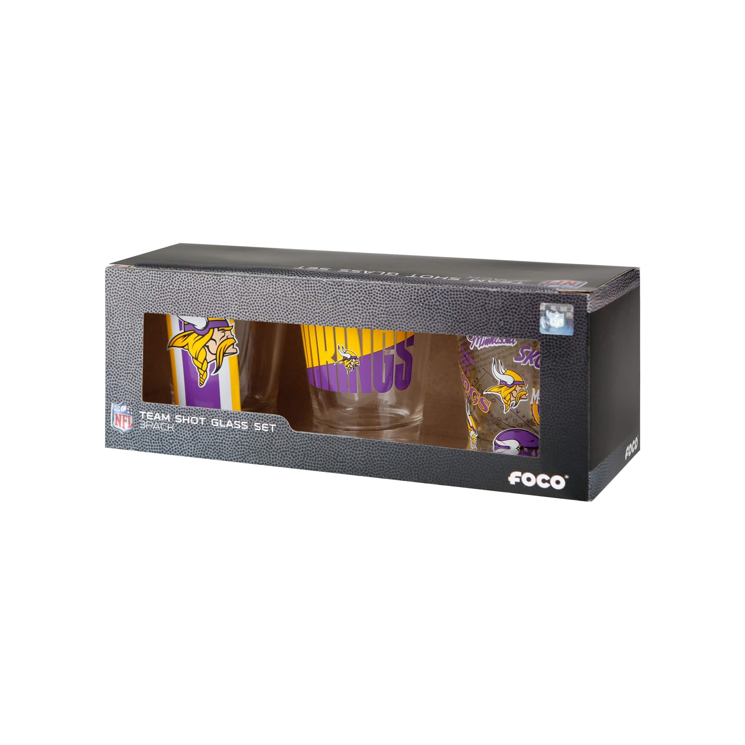 Minnesota Vikings NFL 3 Pack Shot Glass - Image 5