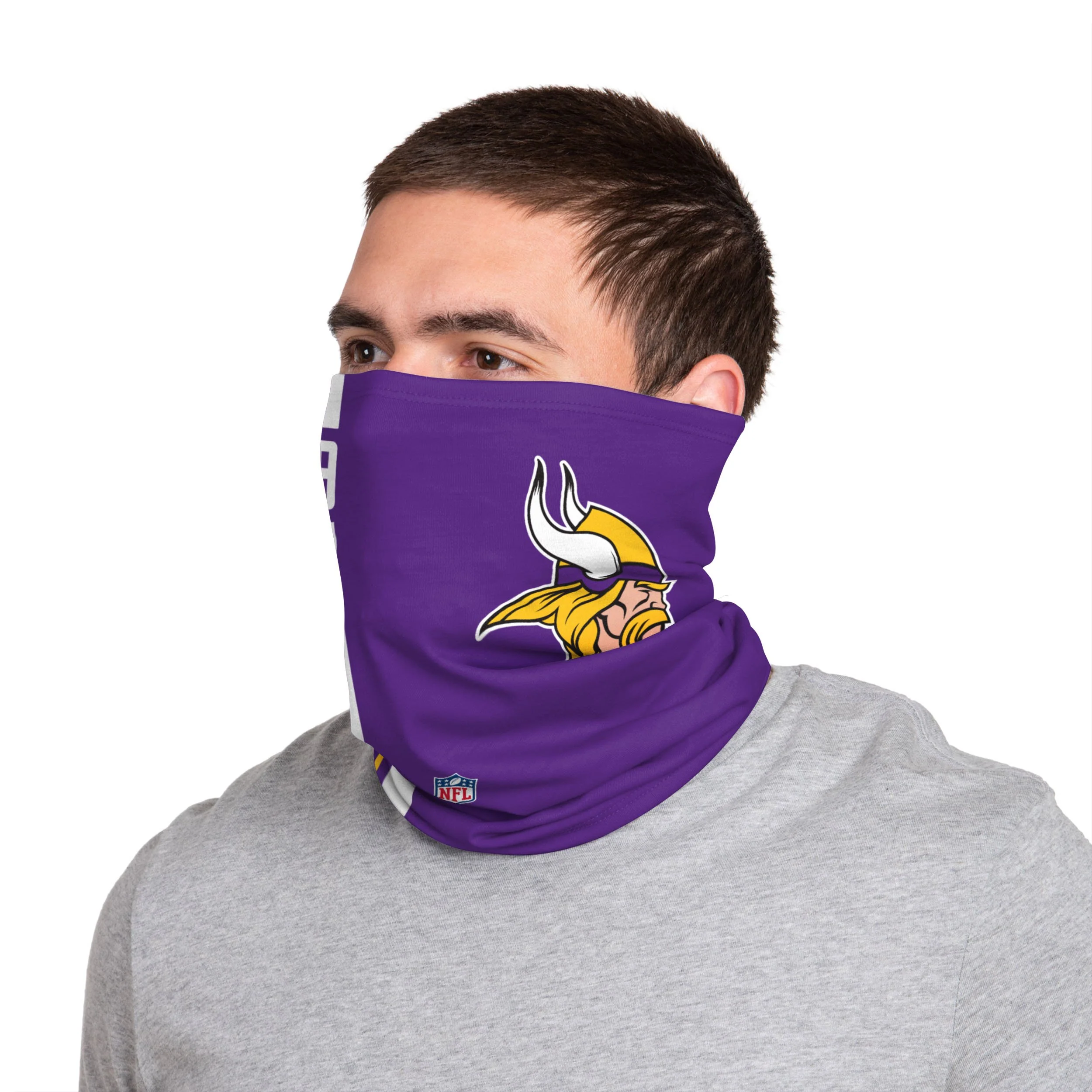 Minnesota Vikings NFL Adam Thielen On-Field Sideline Logo Gaiter Scarf - Image 2