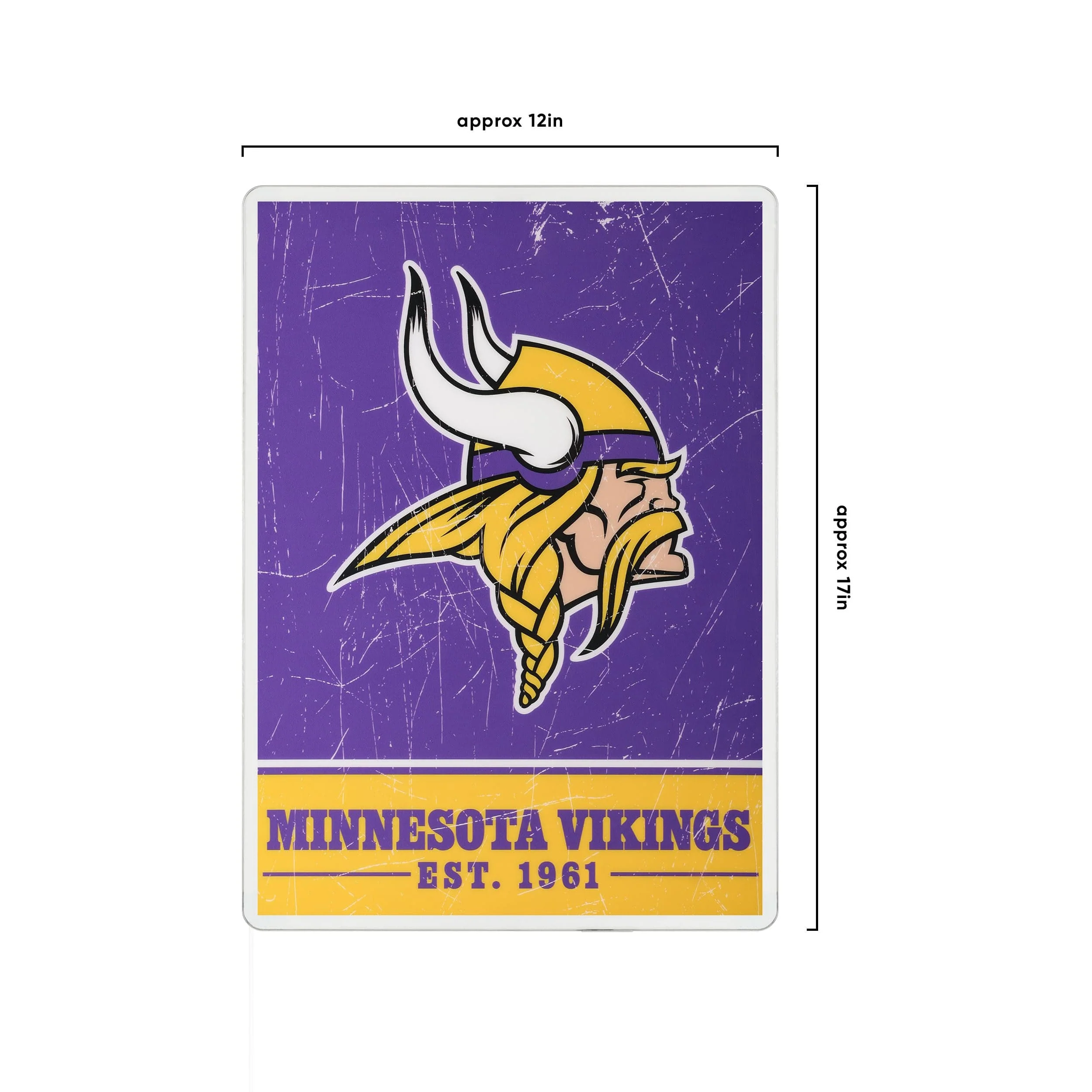 Minnesota Vikings NFL Big Logo Backlit Sign - Image 4