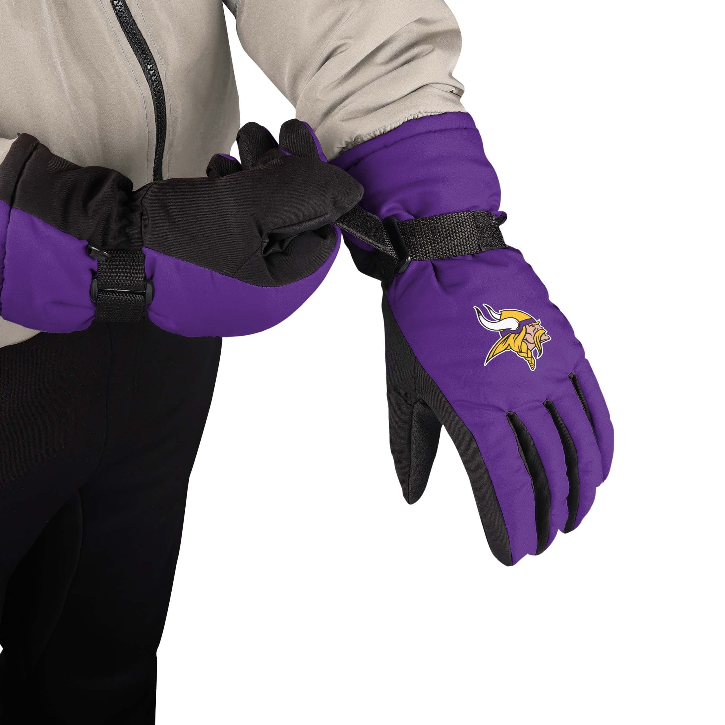 Minnesota Vikings NFL Big Logo Insulated Gloves - Image 2