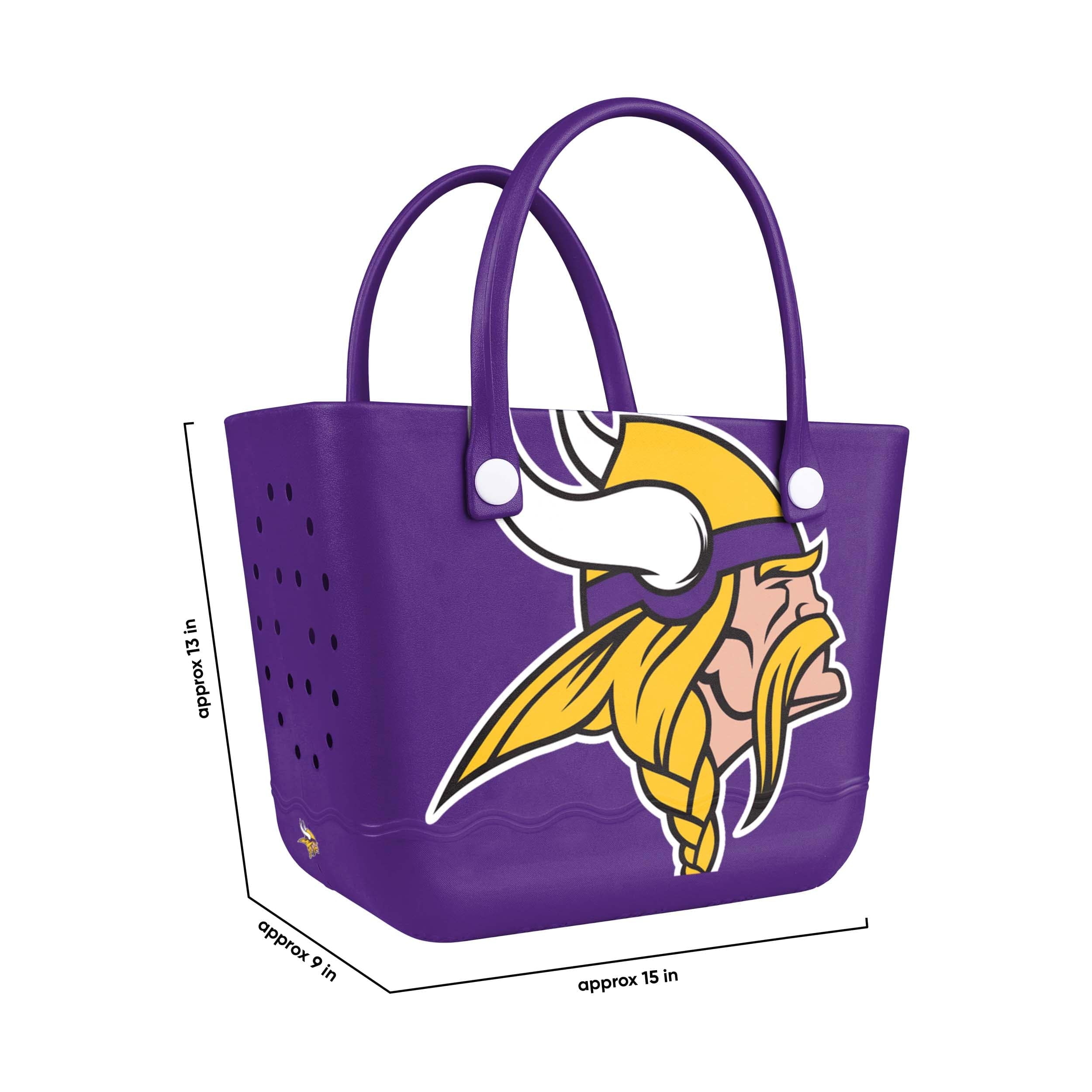 Minnesota Vikings NFL Big Logo Tailgate Tote Bag - Image 3