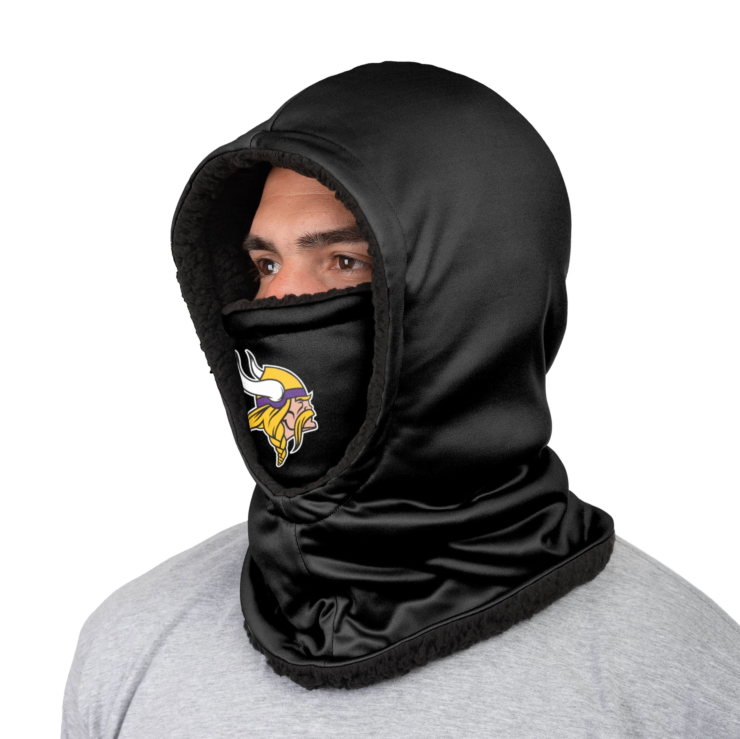 Minnesota Vikings NFL Black Hooded Gaiter - Image 2