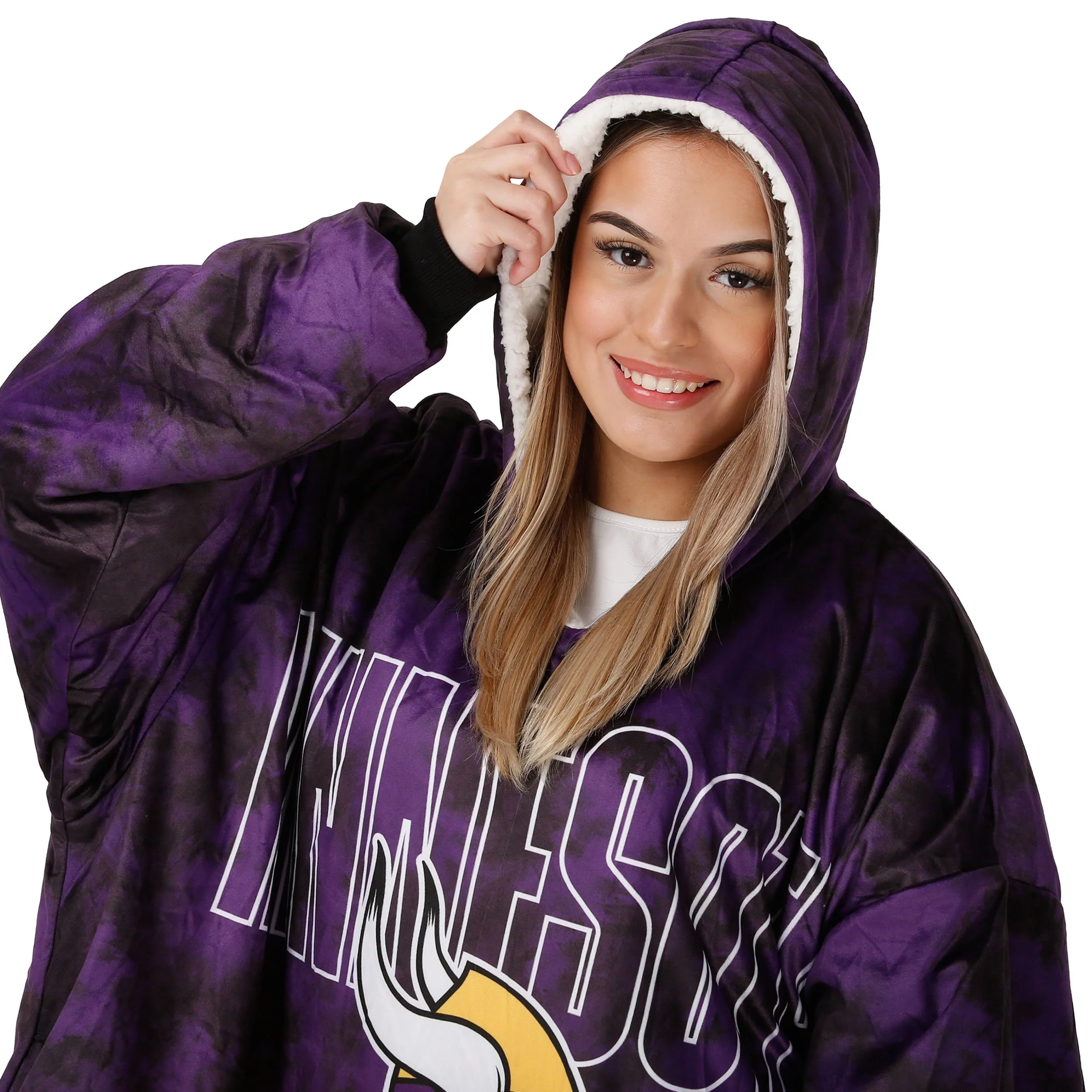 Minnesota Vikings NFL Bold Logo Camo Hoodeez - Image 6