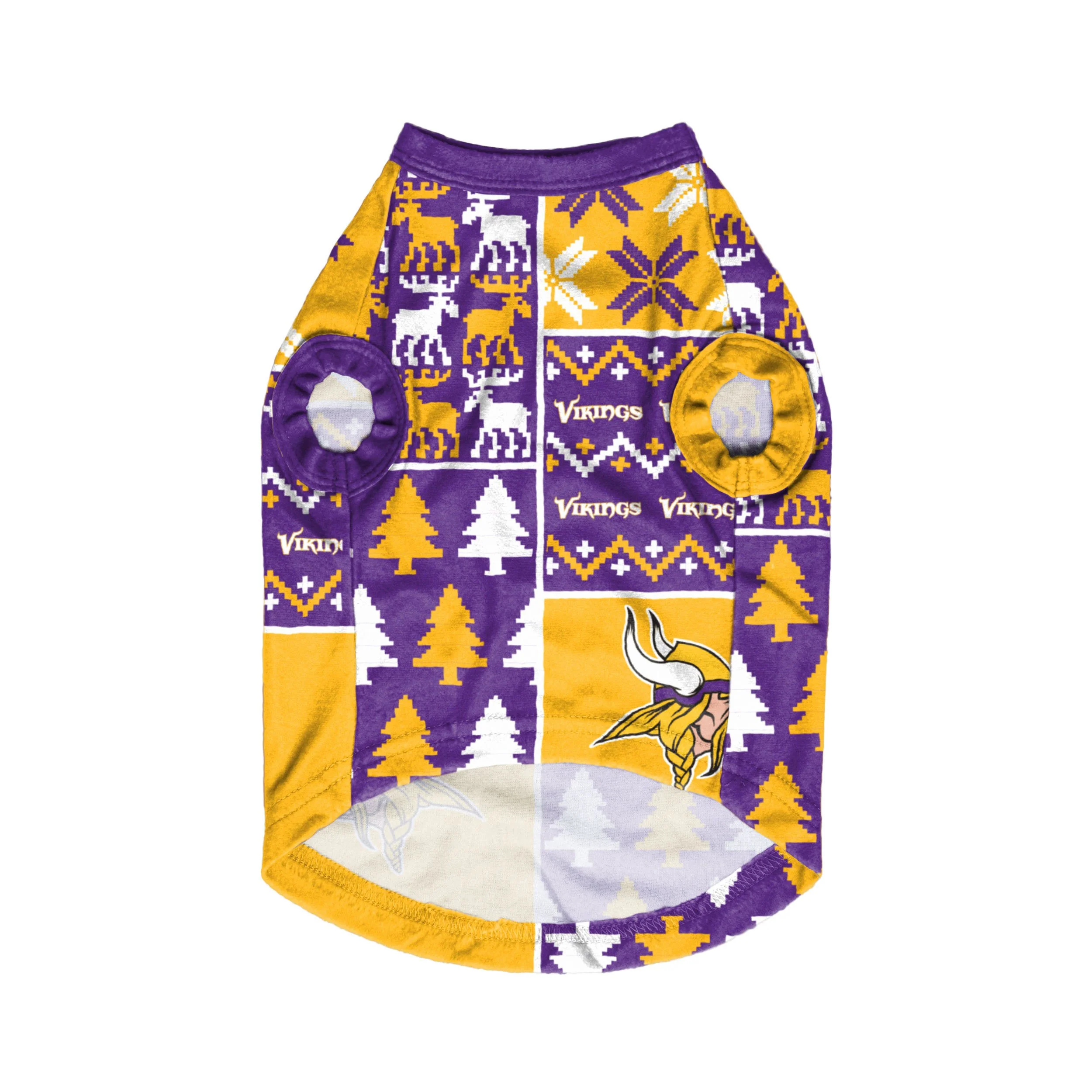 Minnesota Vikings NFL Busy Block Dog Sweater - Image 3