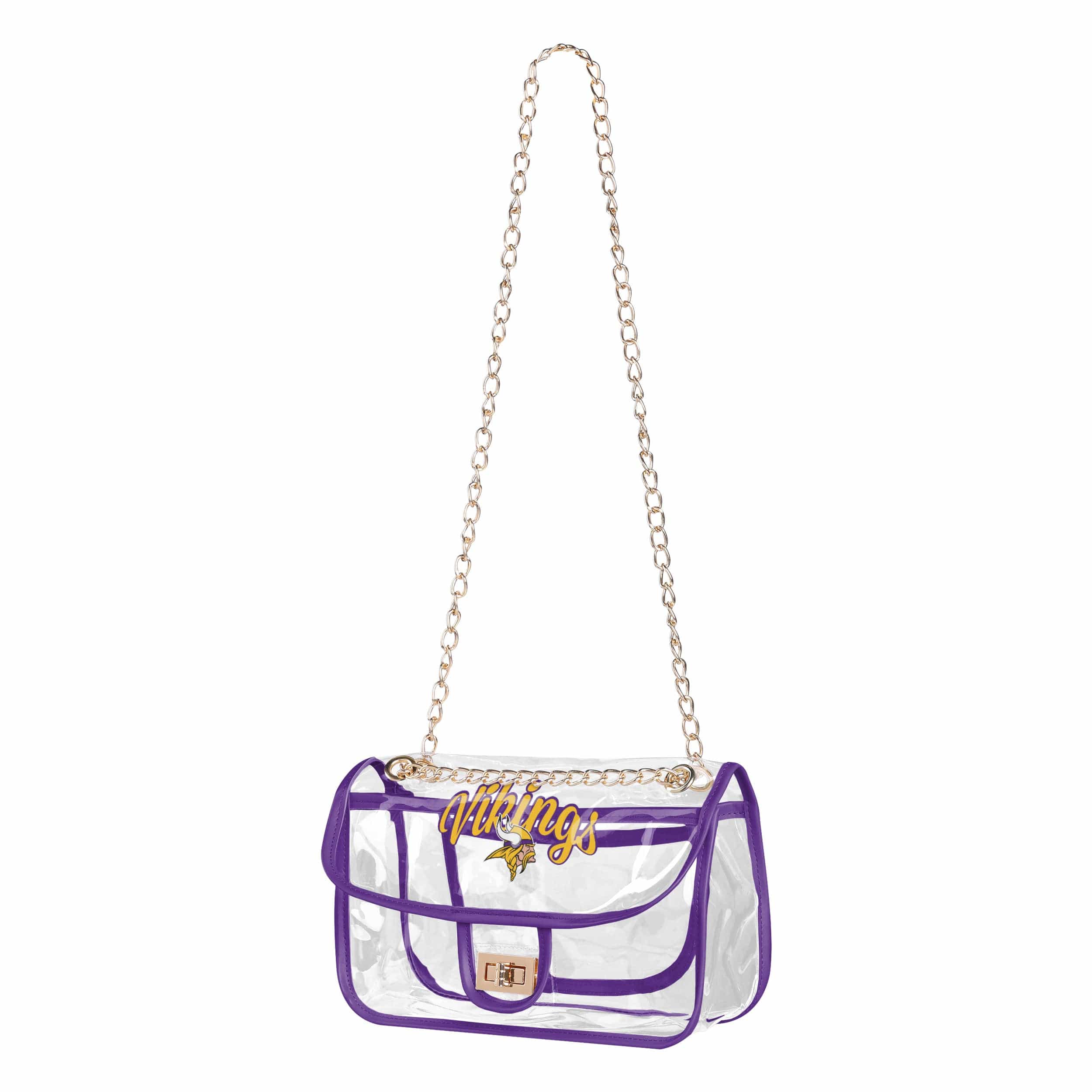 Minnesota Vikings NFL Clear Crossbody Chain Bag - Image 2
