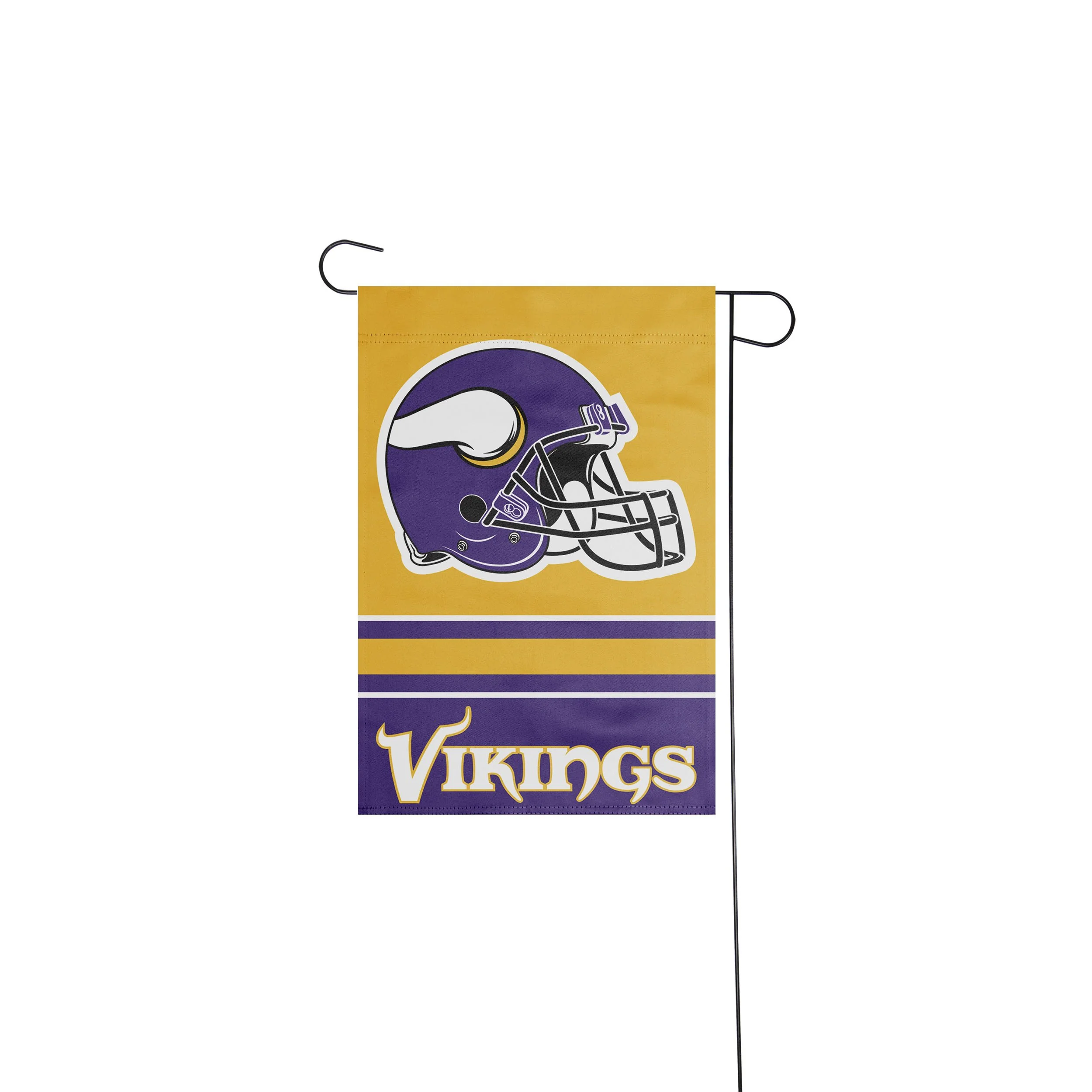 Minnesota Vikings NFL Colorblock Helmet Garden Flag - Image 2