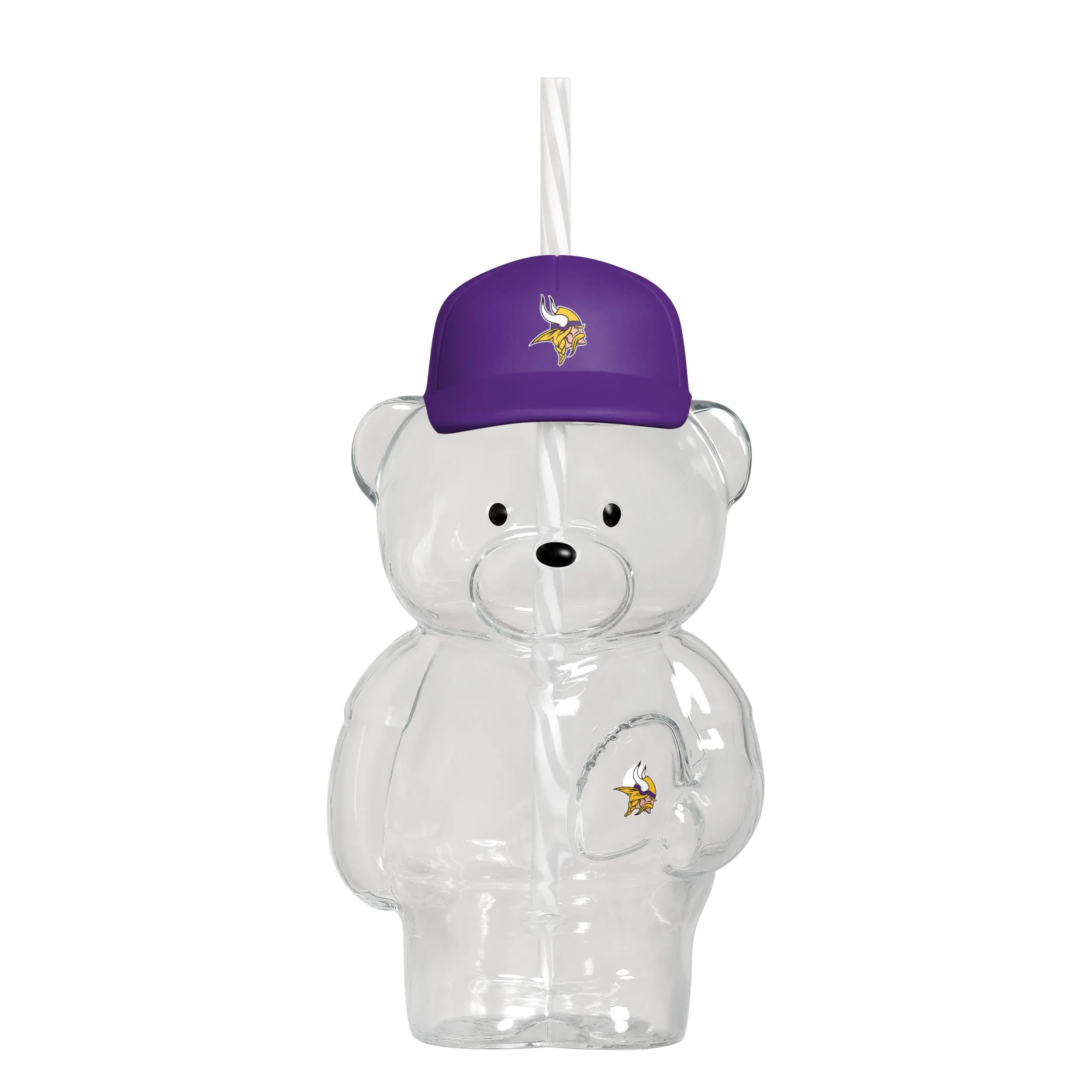 Minnesota Vikings NFL Glass Bear Tumbler (PREORDER - SHIPS LATE JUNE)