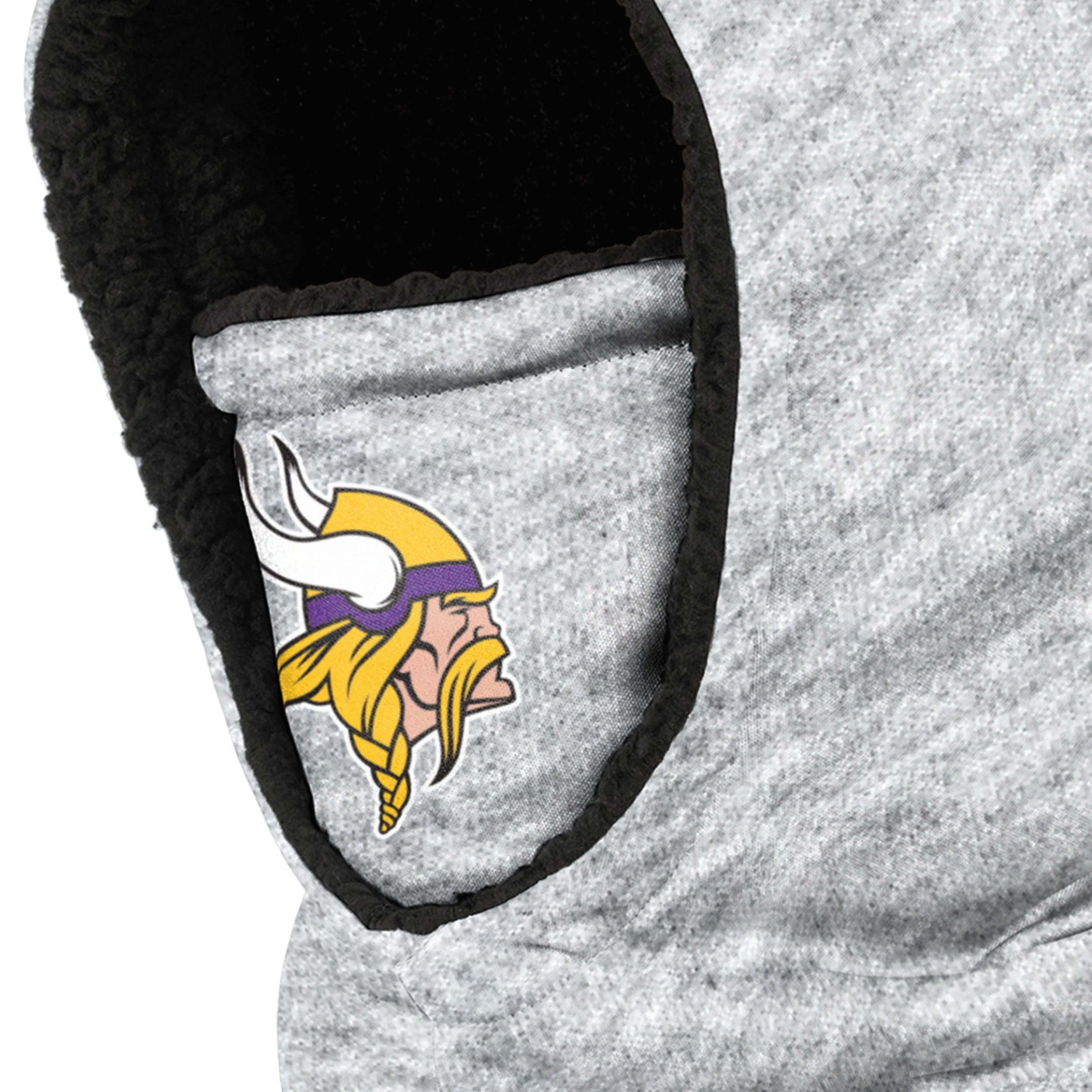 Minnesota Vikings NFL Heather Grey Big Logo Hooded Gaiter - Image 3