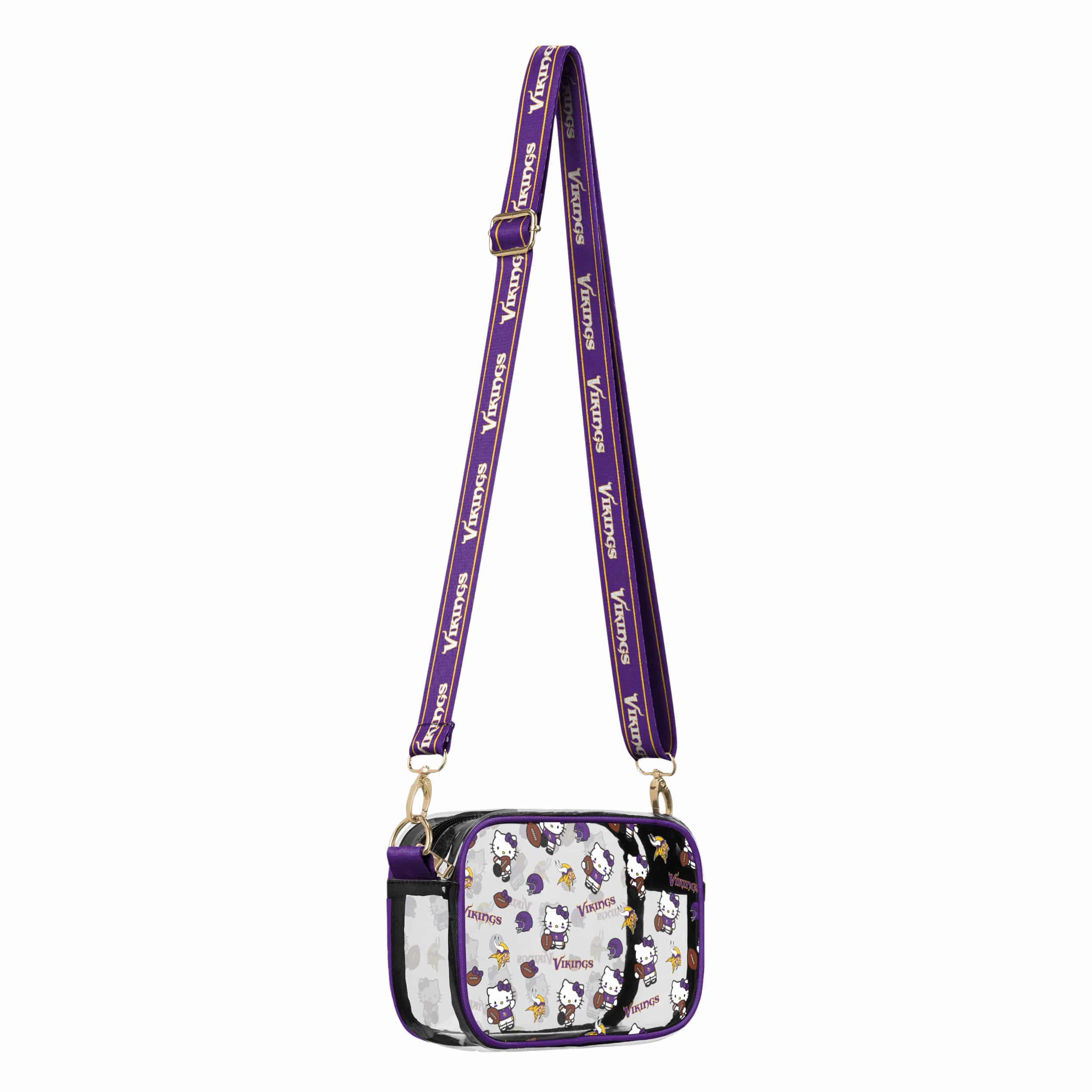 Minnesota Vikings NFL Hello Kitty® Clear Crossbody Bag - (PREORDER - SHIPS MID JUNE) - Image 2