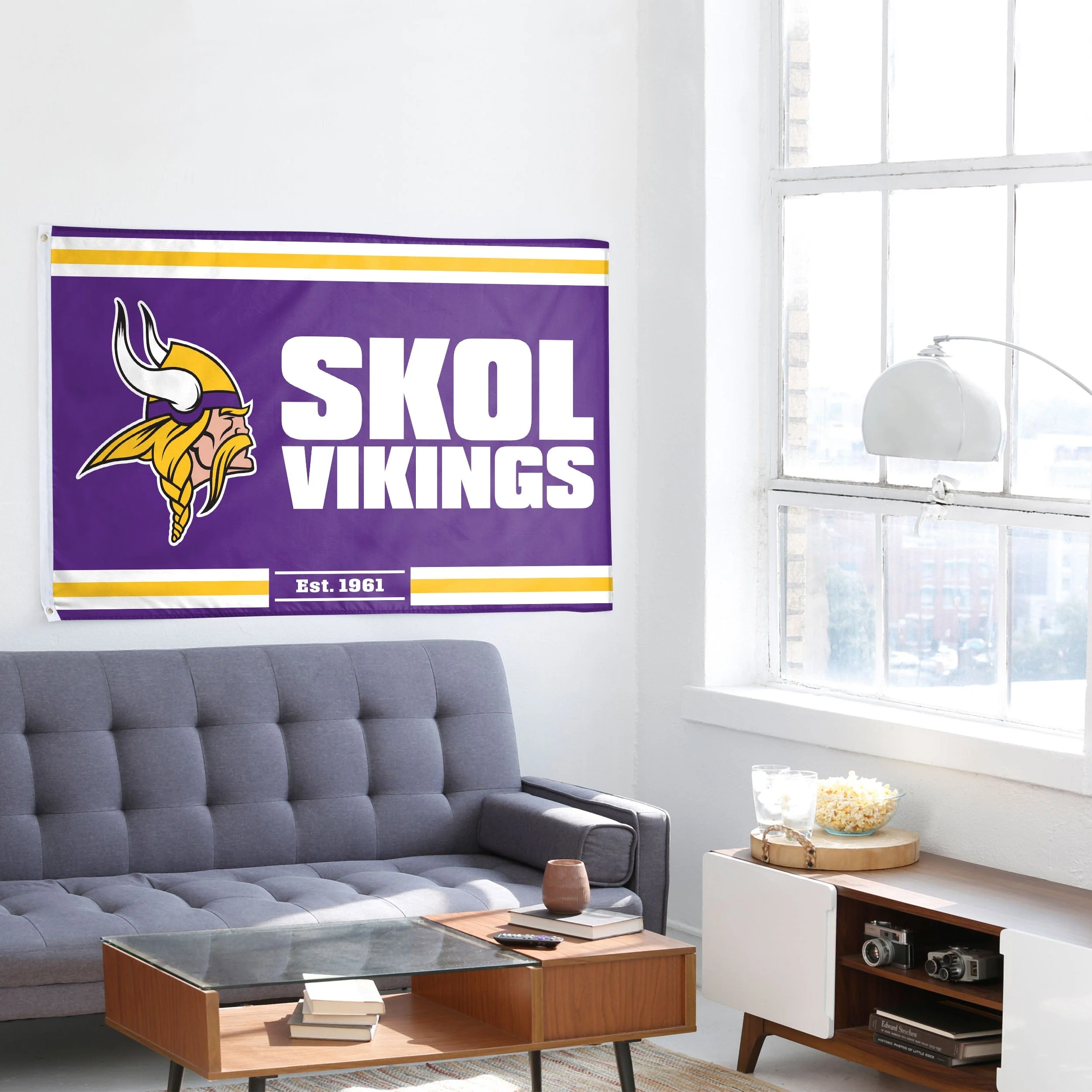 Minnesota Vikings NFL Horizontal Slogan Flag - Image 4
