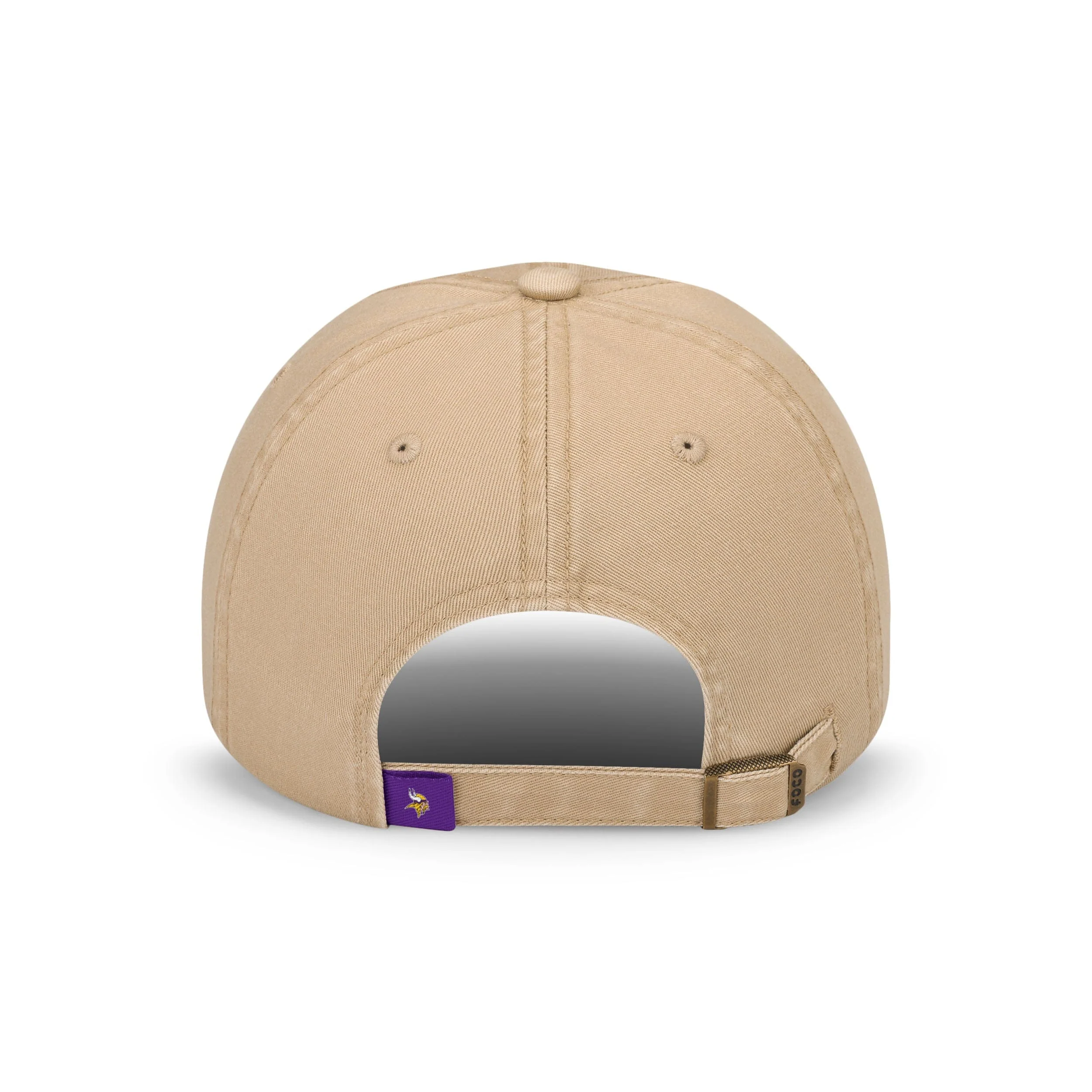 Minnesota Vikings NFL Khaki Primary Logo Casual Cap - Image 3