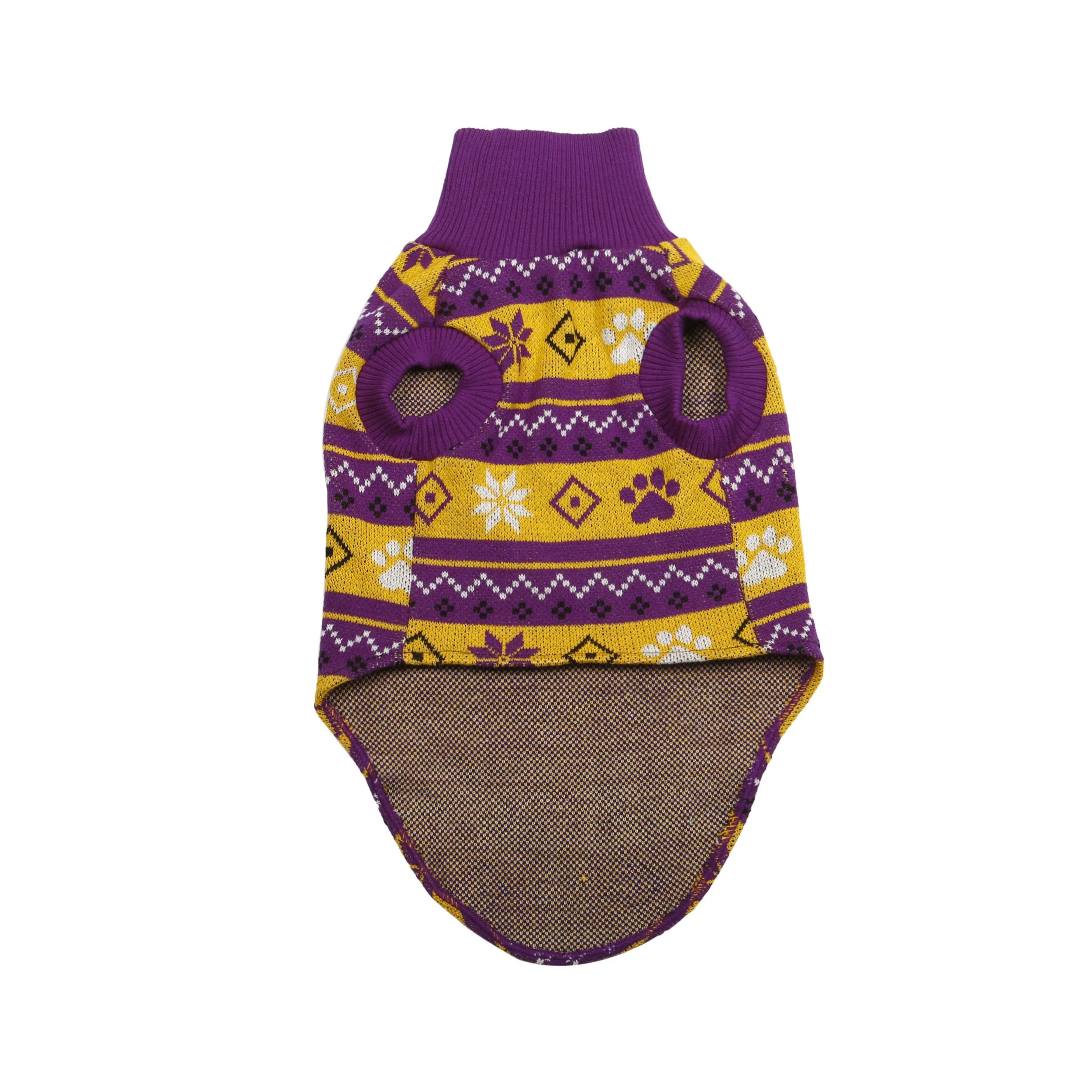 Minnesota Vikings NFL Knitted Holiday Dog Sweater - Image 3