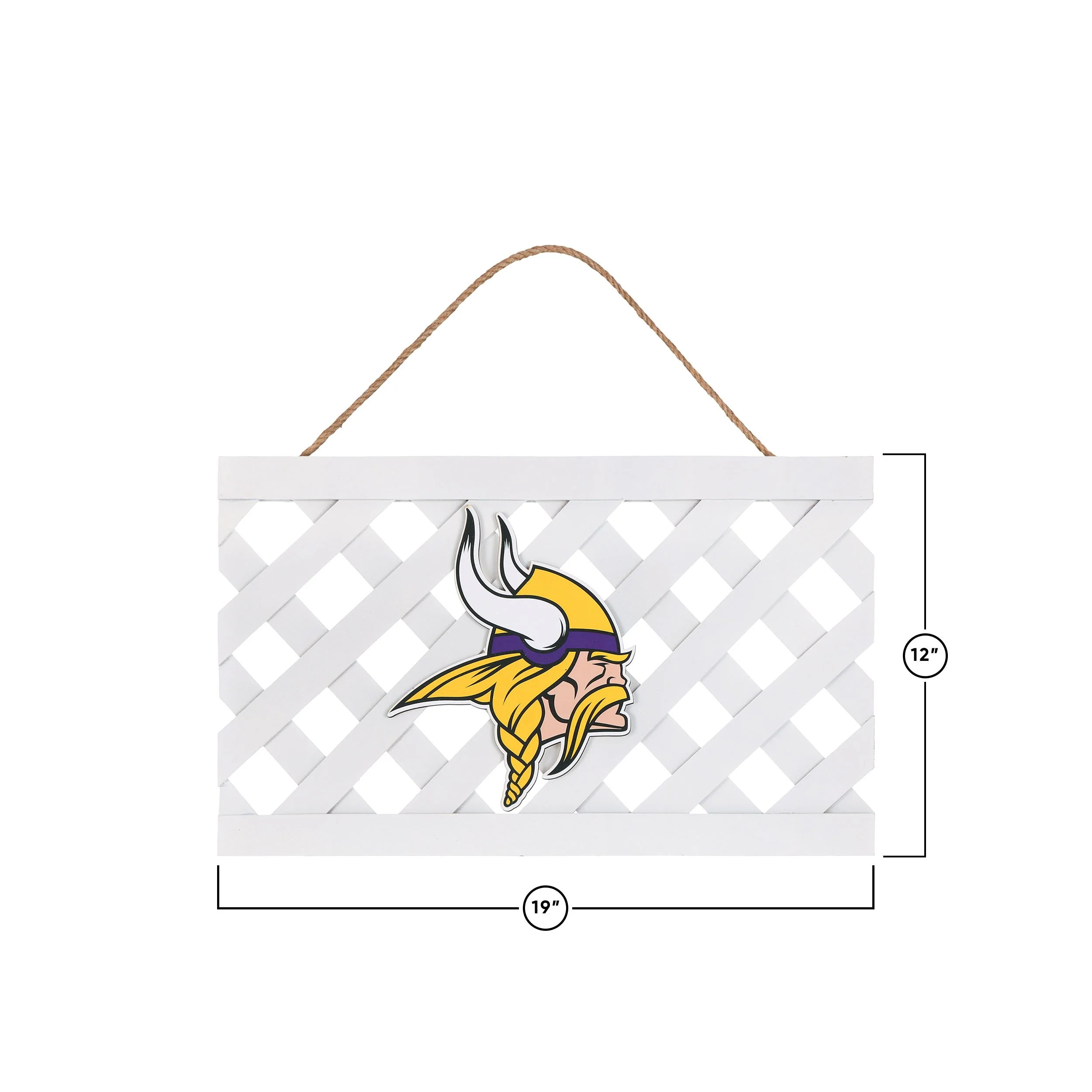Minnesota Vikings NFL Lattice Garden Sign - Image 3