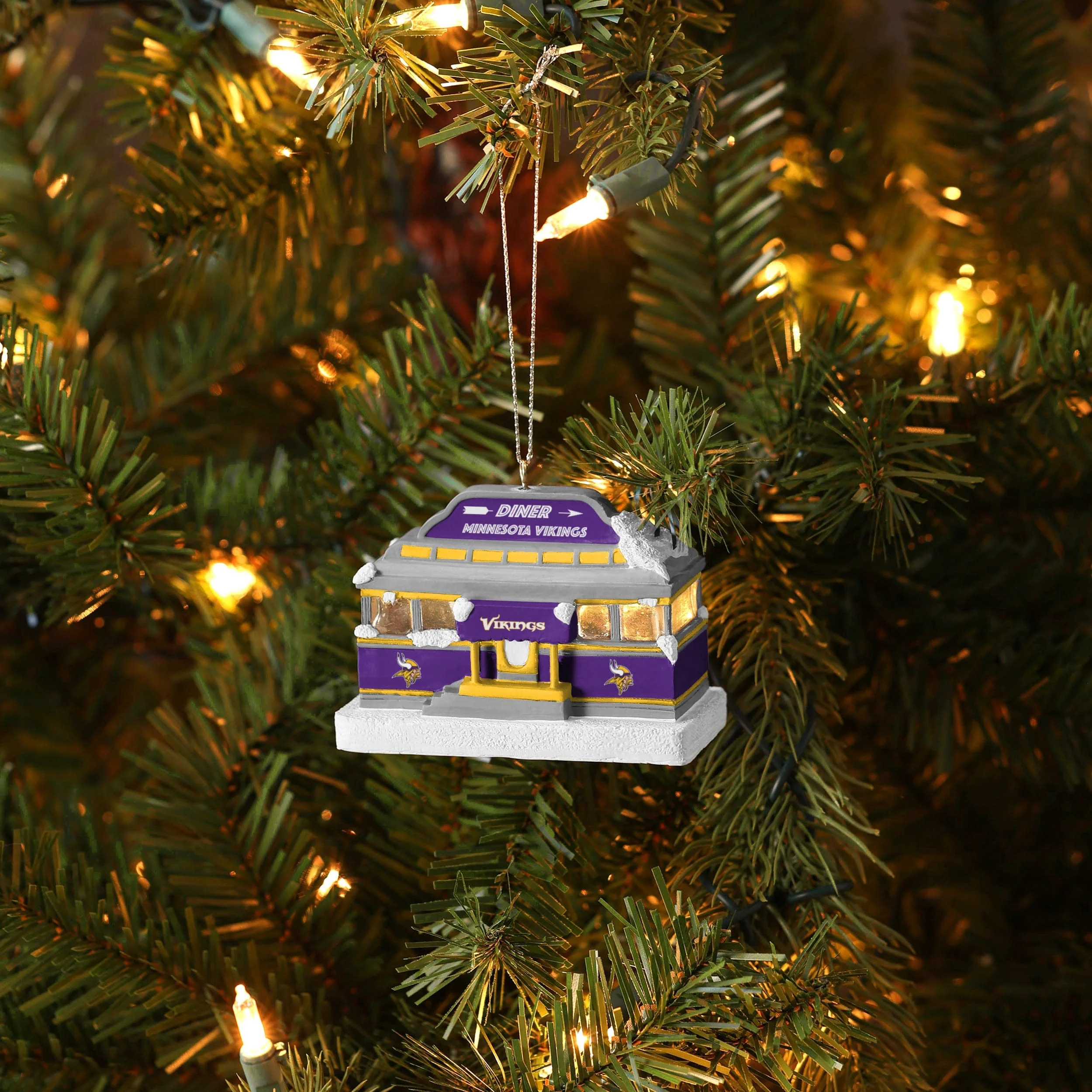 Minnesota Vikings NFL Light Up Diner Ornament - Image 3