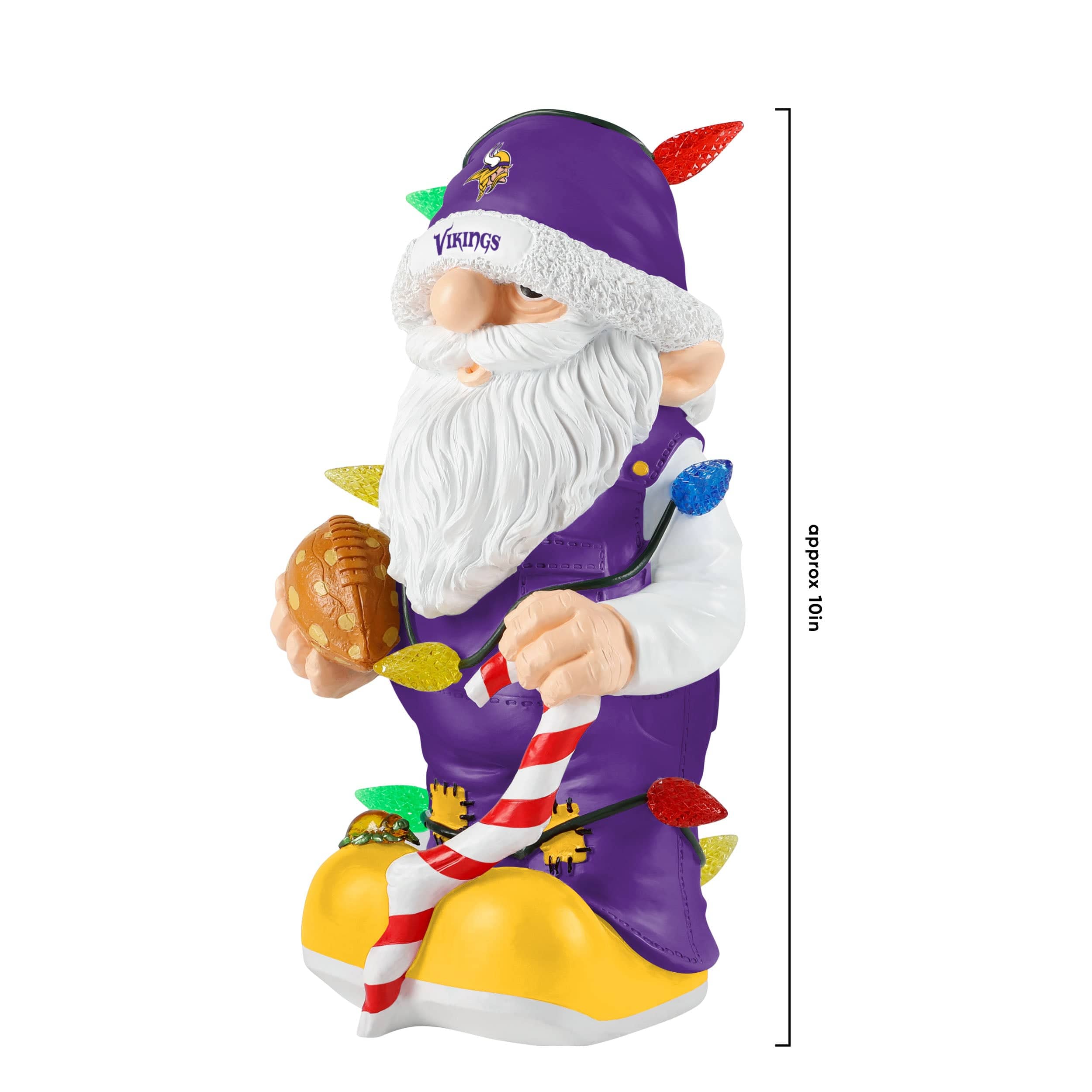 Minnesota Vikings NFL Light Up Holiday Gnome - Image 4