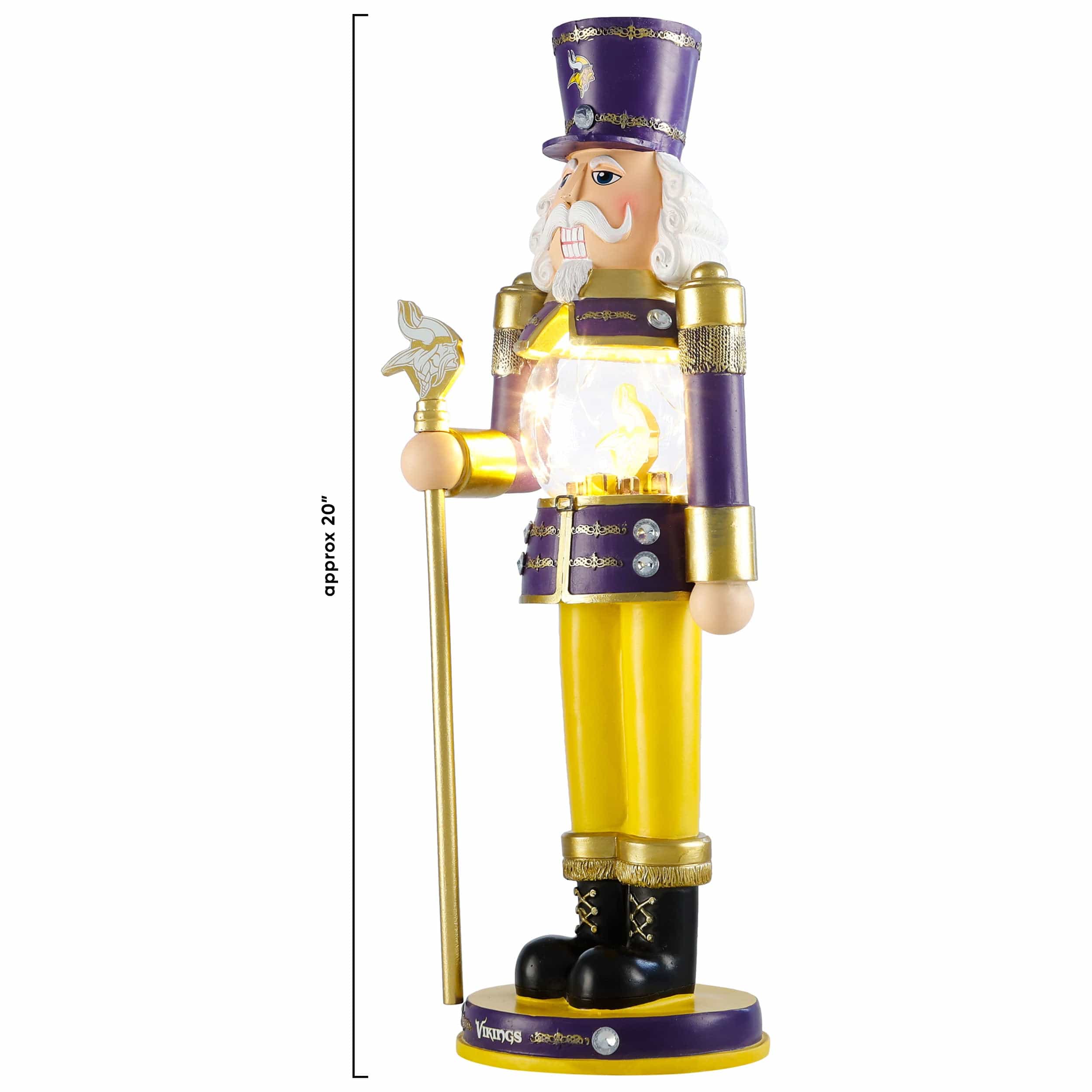 Minnesota Vikings NFL Light Up Nutcracker - Image 3