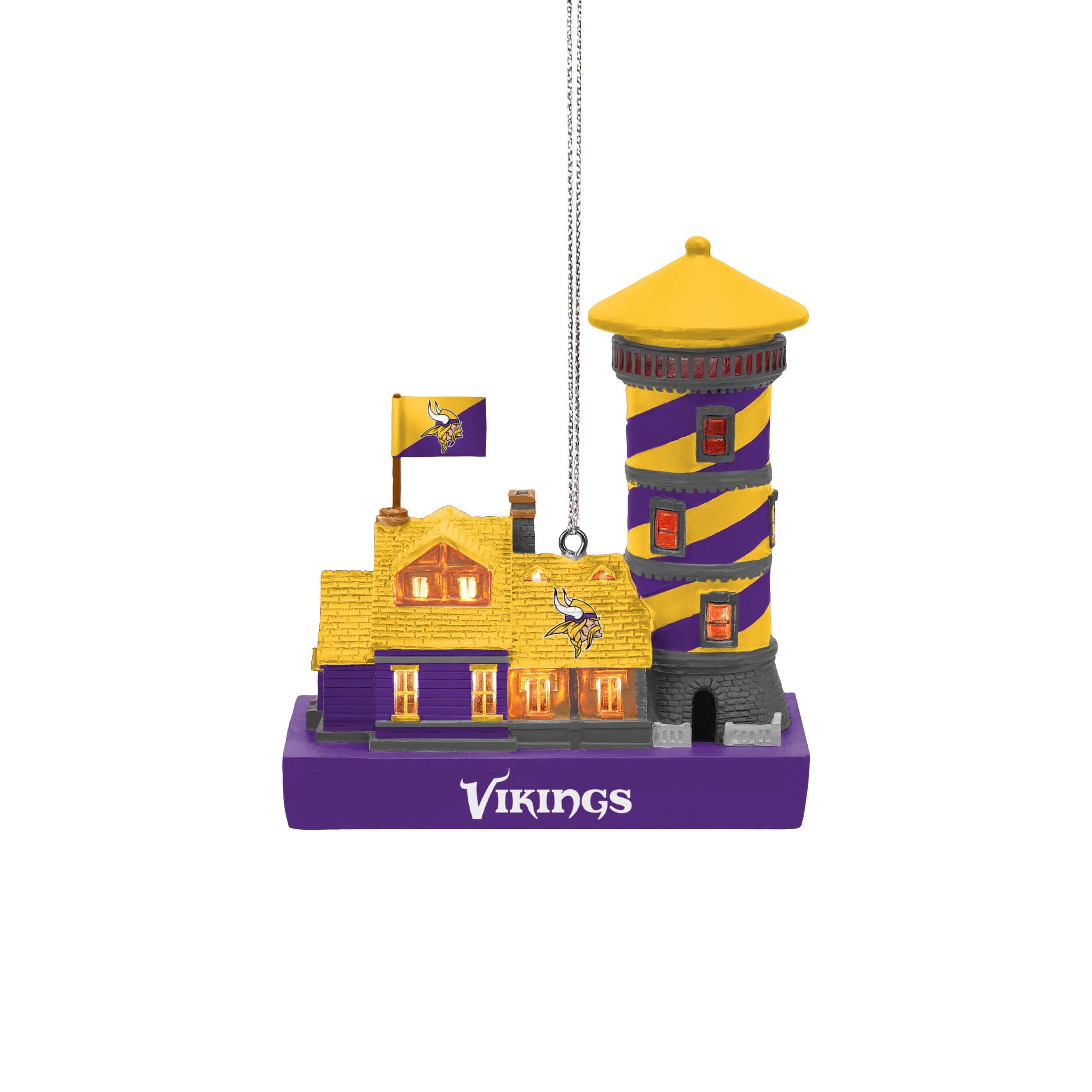 Minnesota Vikings NFL Light Up Resin Lighthouse Ornament