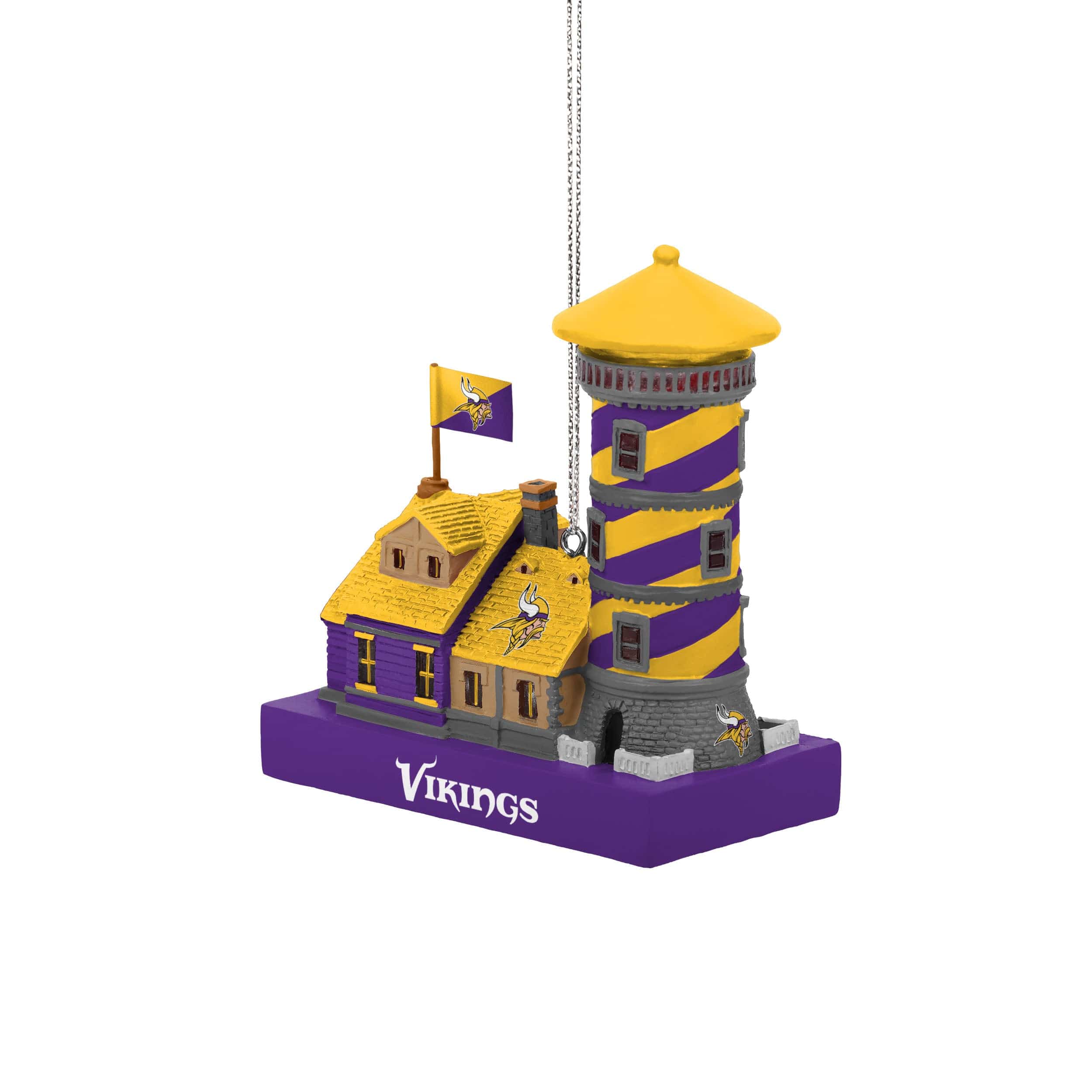 Minnesota Vikings NFL Light Up Resin Lighthouse Ornament - Image 2