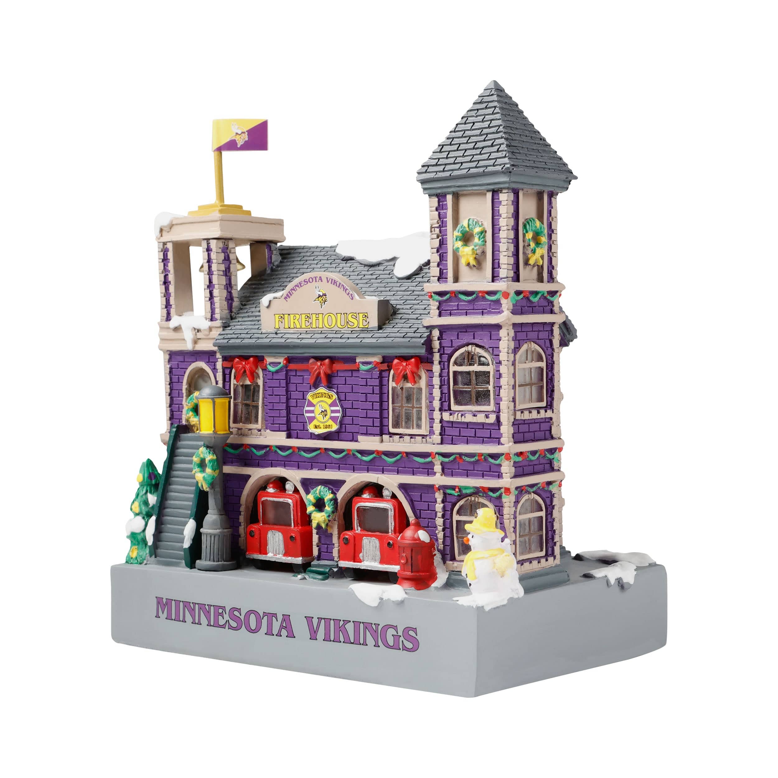 Minnesota Vikings NFL Light Up Resin Team Firehouse - Image 4