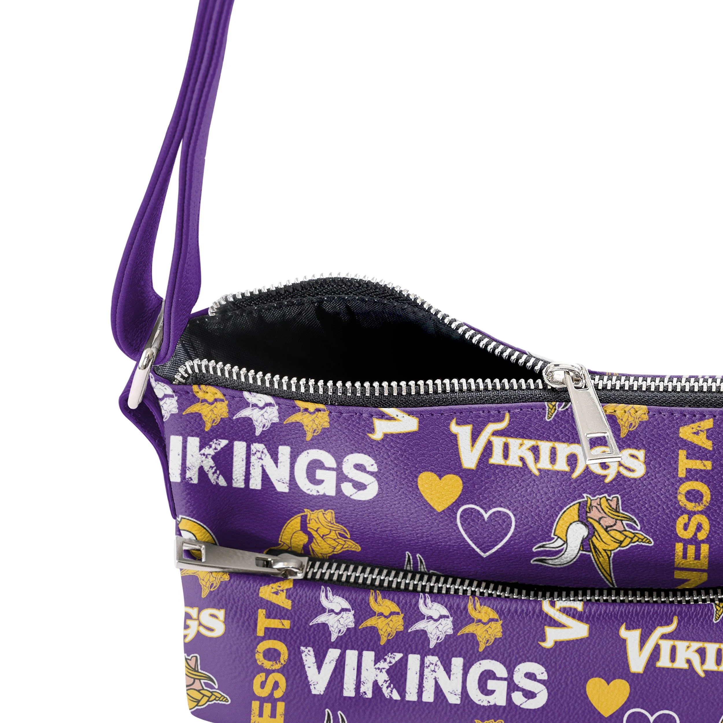 Minnesota Vikings NFL Logo Love Crossbody Purse - Image 4