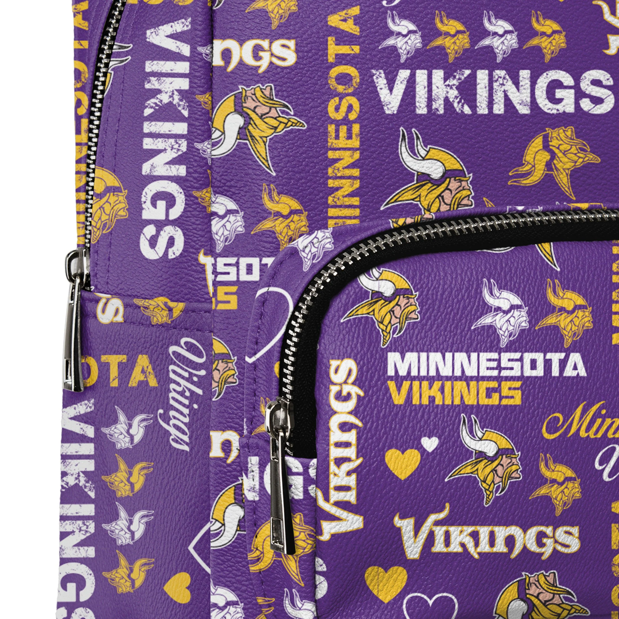 Minnesota Vikings NFL Logo Love Mini Backpack - Image 4