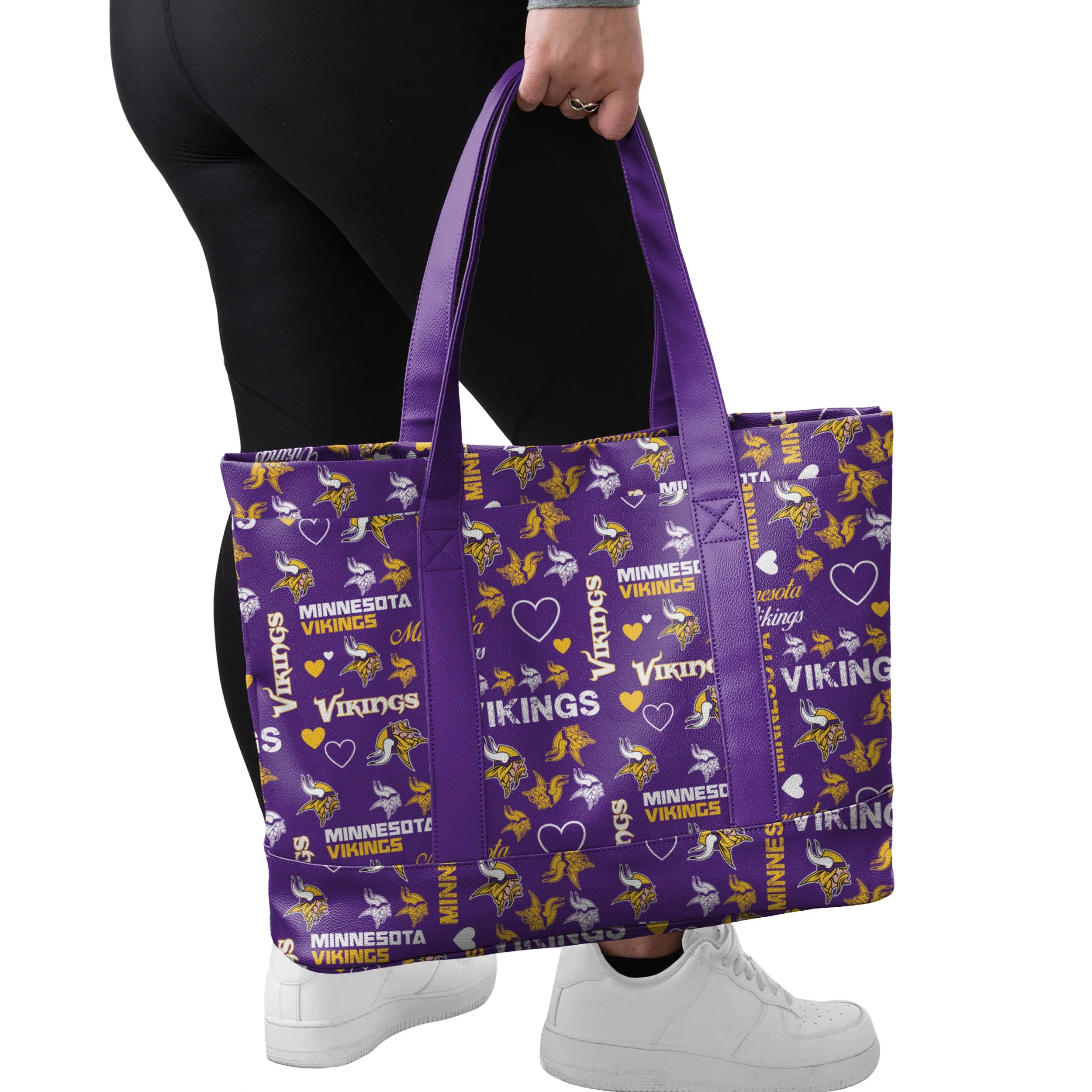 Minnesota Vikings NFL Logo Love Tote Bag - Image 2