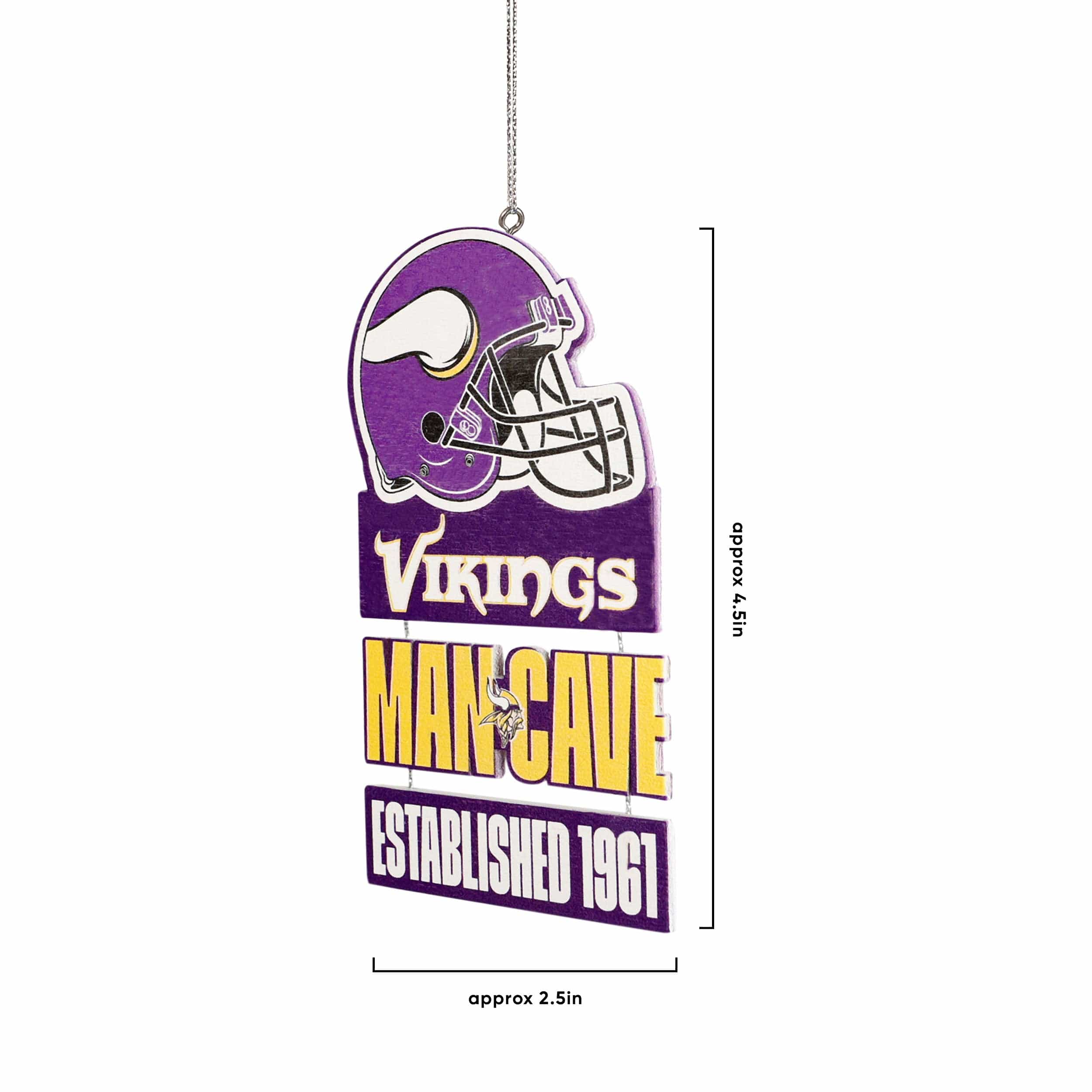 Minnesota Vikings NFL Mancave Sign Ornament - Image 2