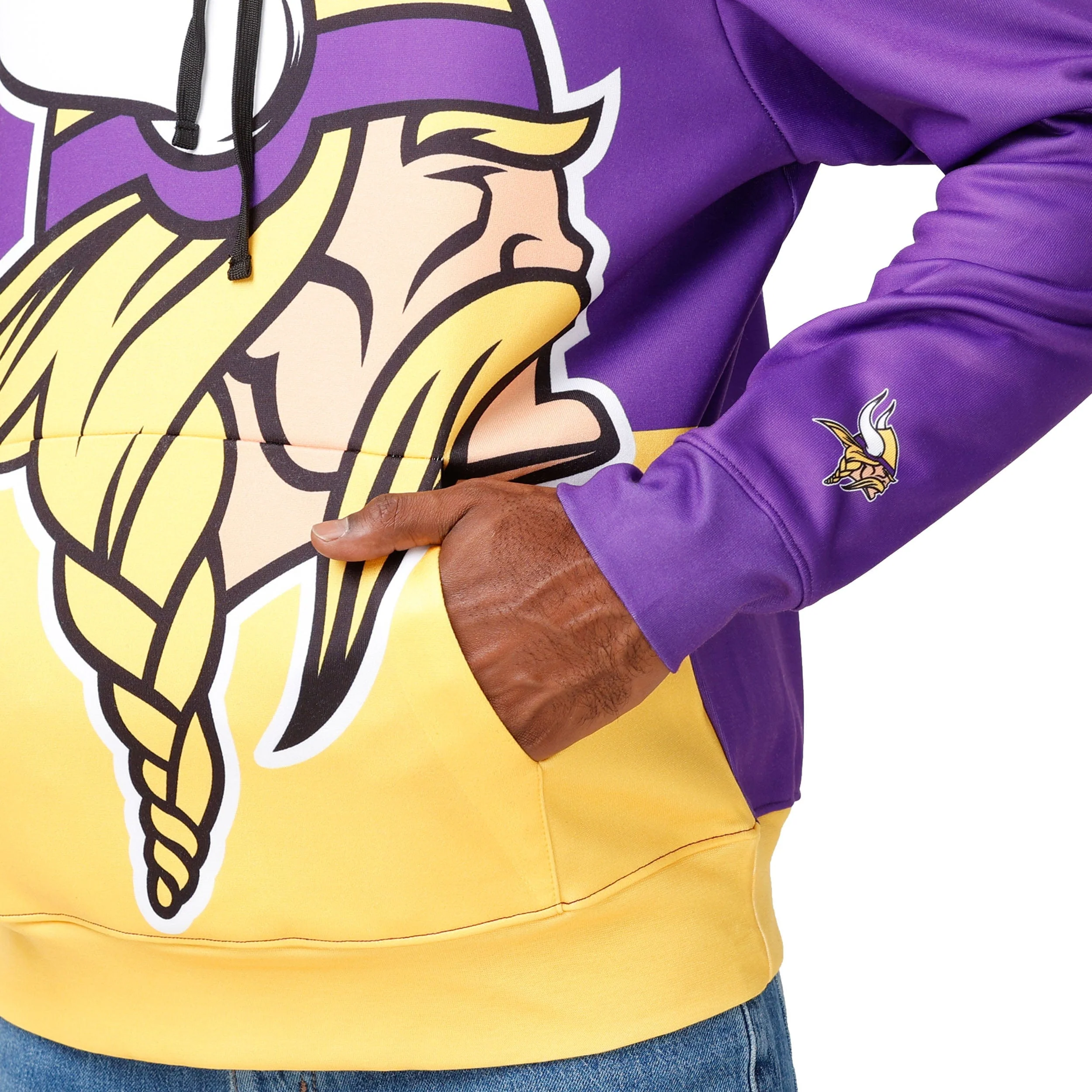 Minnesota Vikings NFL Mens Bold Logo Hoodie - Image 3