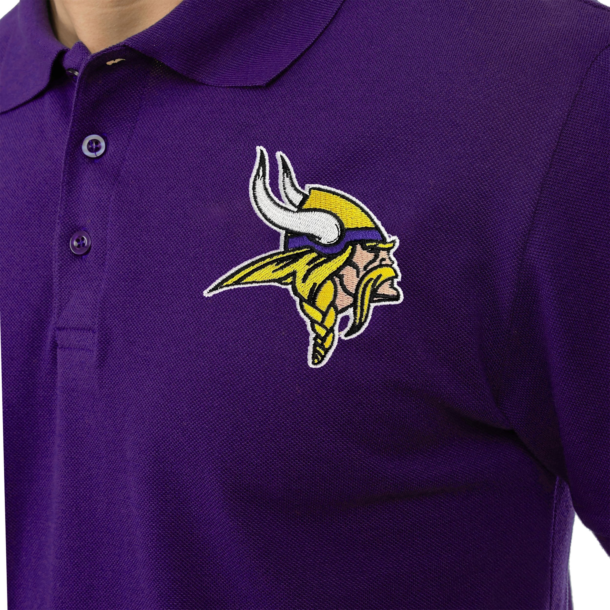 Minnesota Vikings NFL Mens Casual Color Polo - Image 3