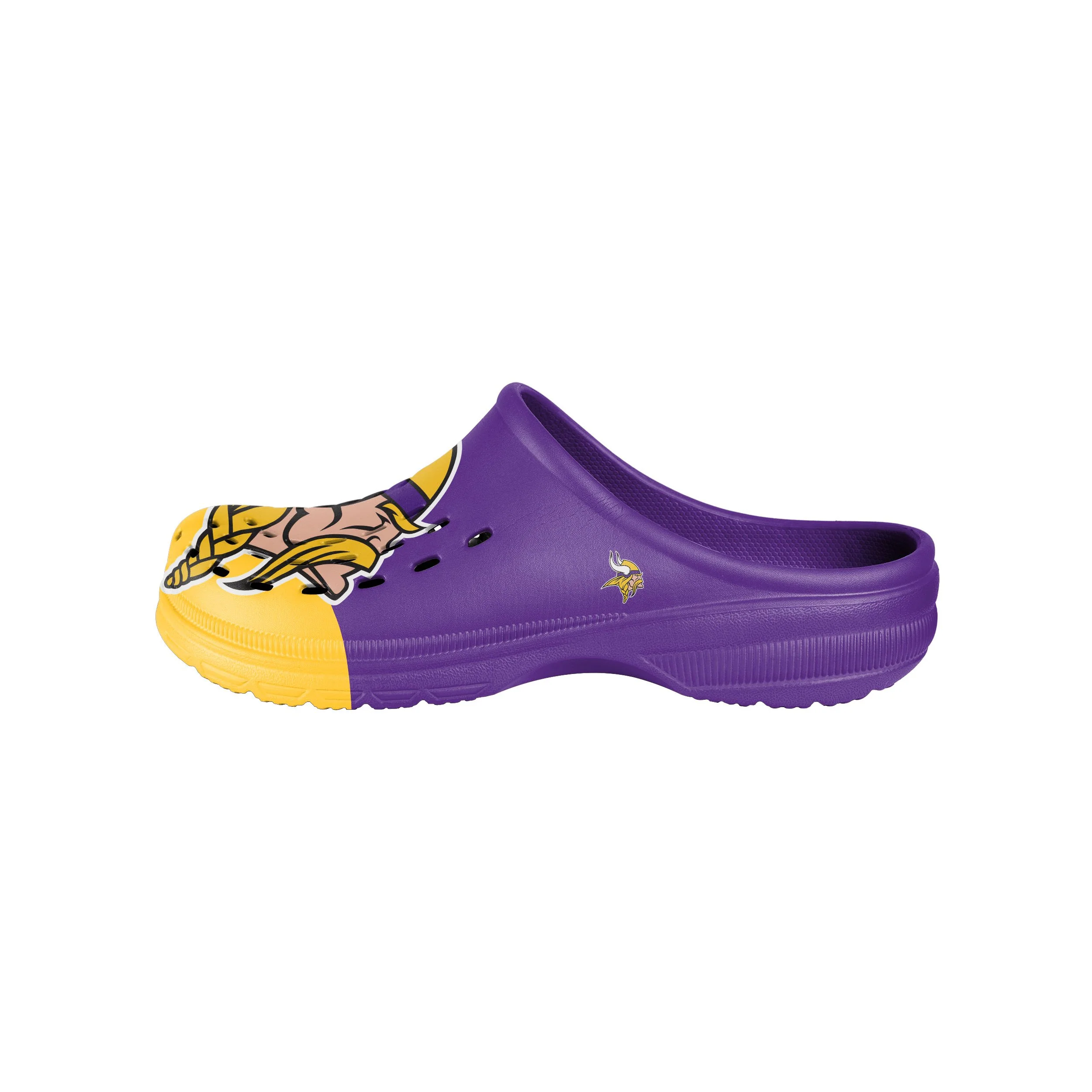 Minnesota Vikings NFL Mens Colorblock Big Logo Clog - Image 2