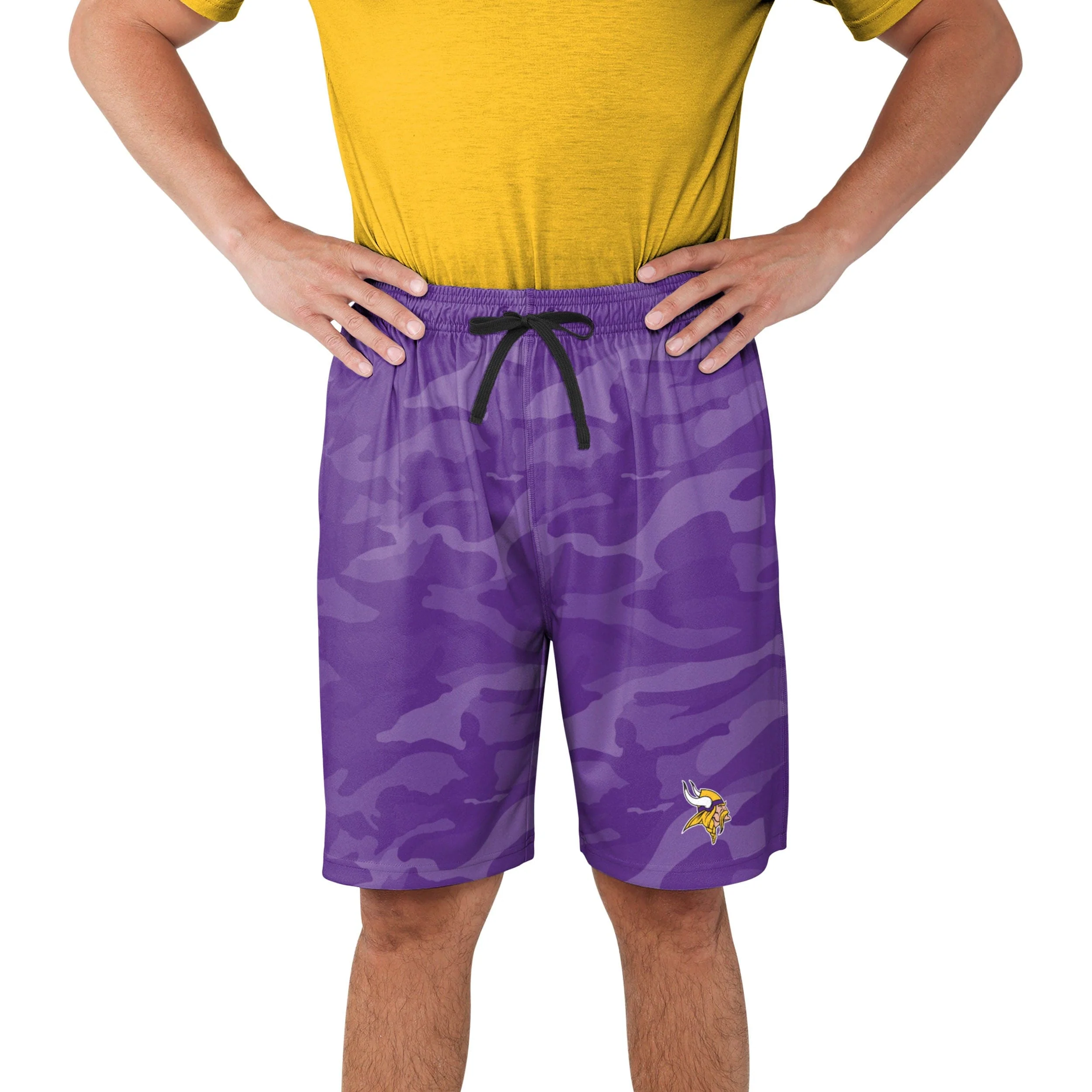 Minnesota Vikings NFL Mens Cool Camo Training Shorts - Image 2