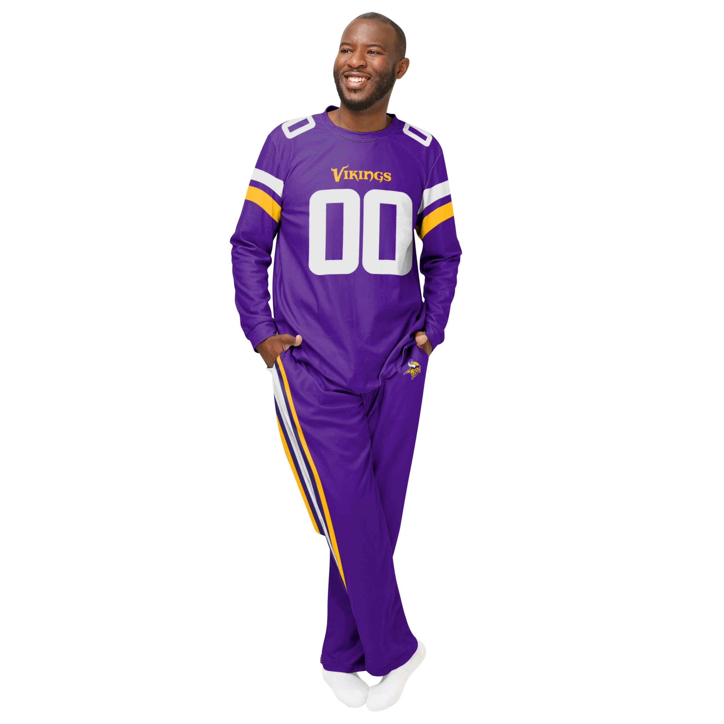 Minnesota Vikings NFL Mens Gameday Ready Lounge Shirt - Image 3