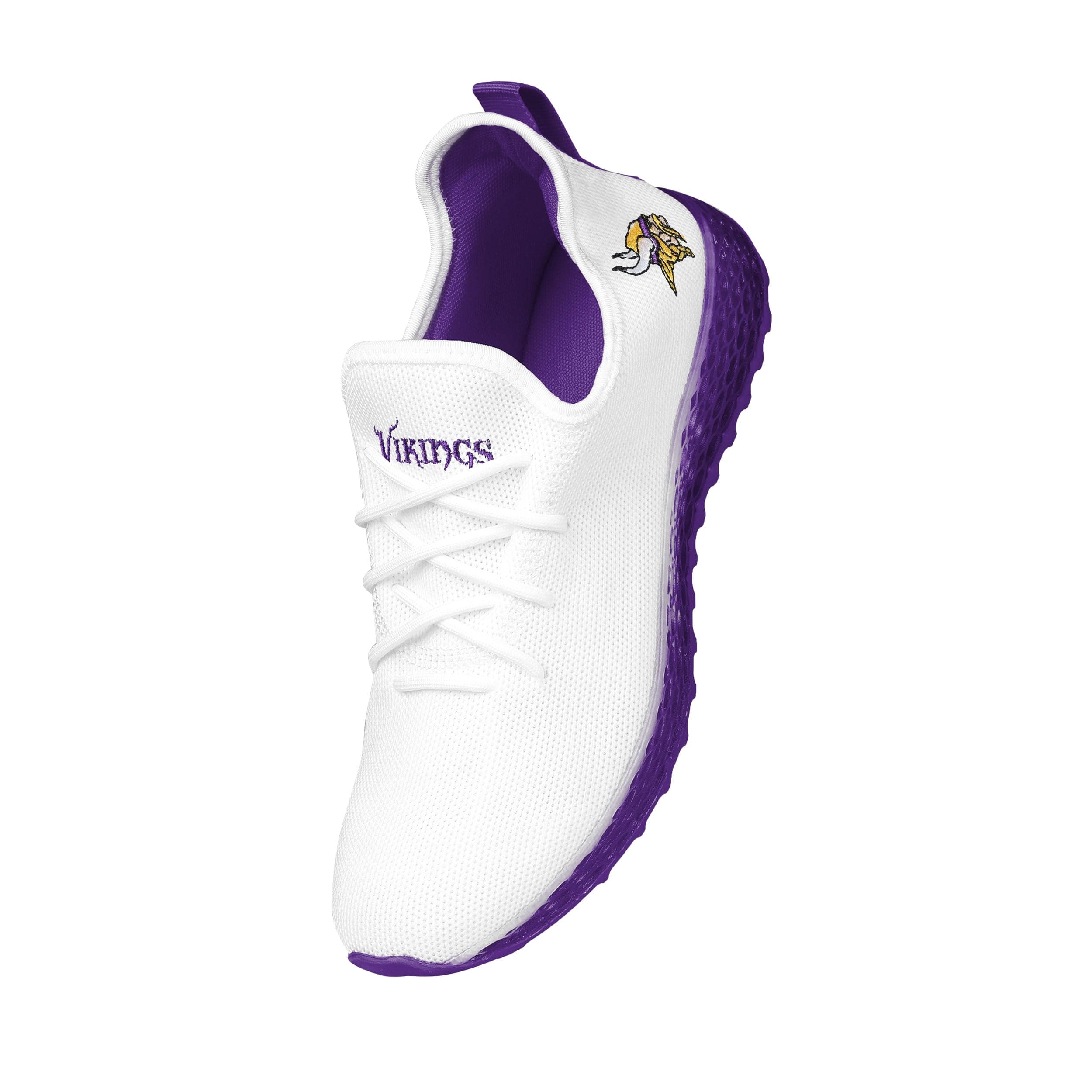 Minnesota Vikings NFL Mens Gradient Midsole White Sneakers - Image 2