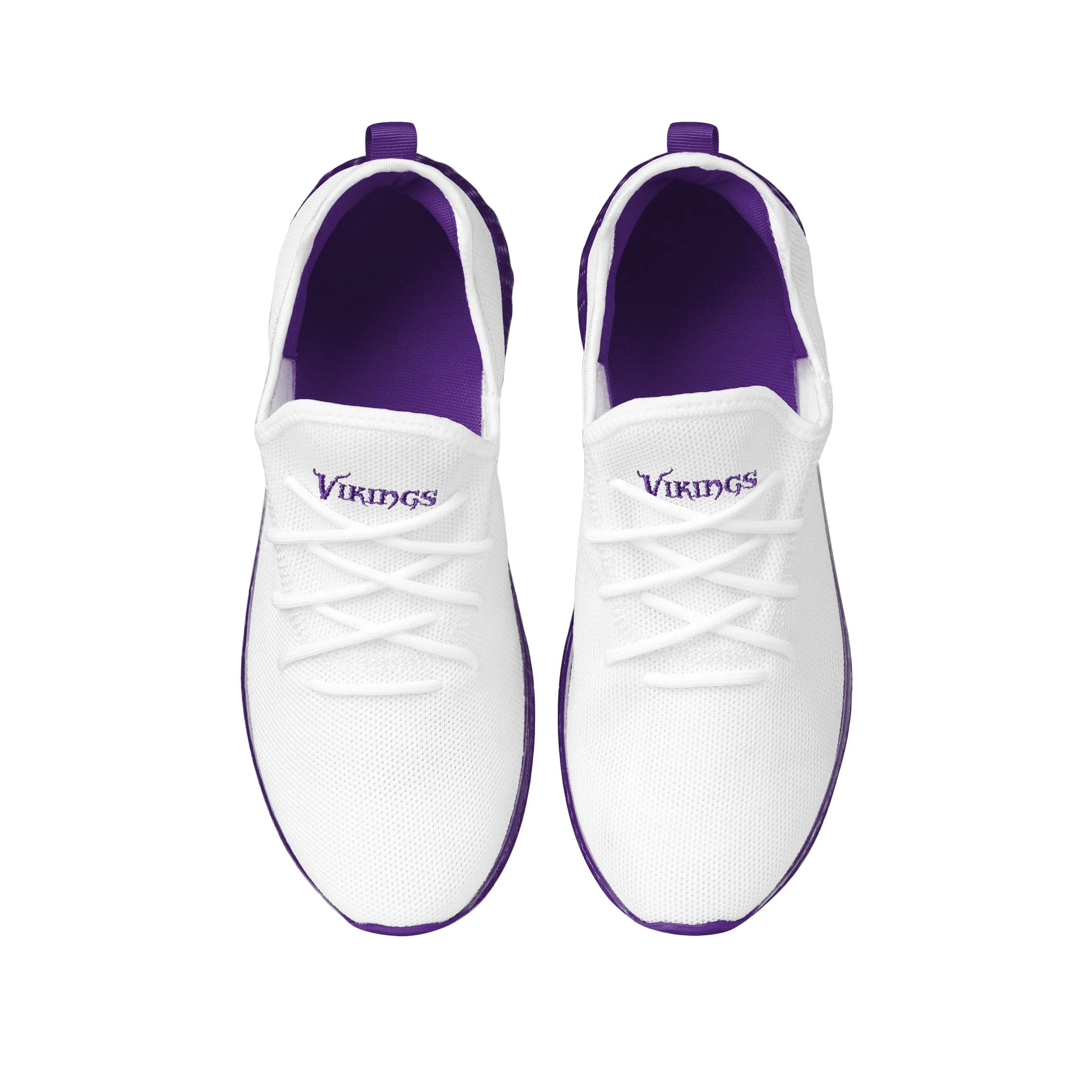 Minnesota Vikings NFL Mens Gradient Midsole White Sneakers - Image 4