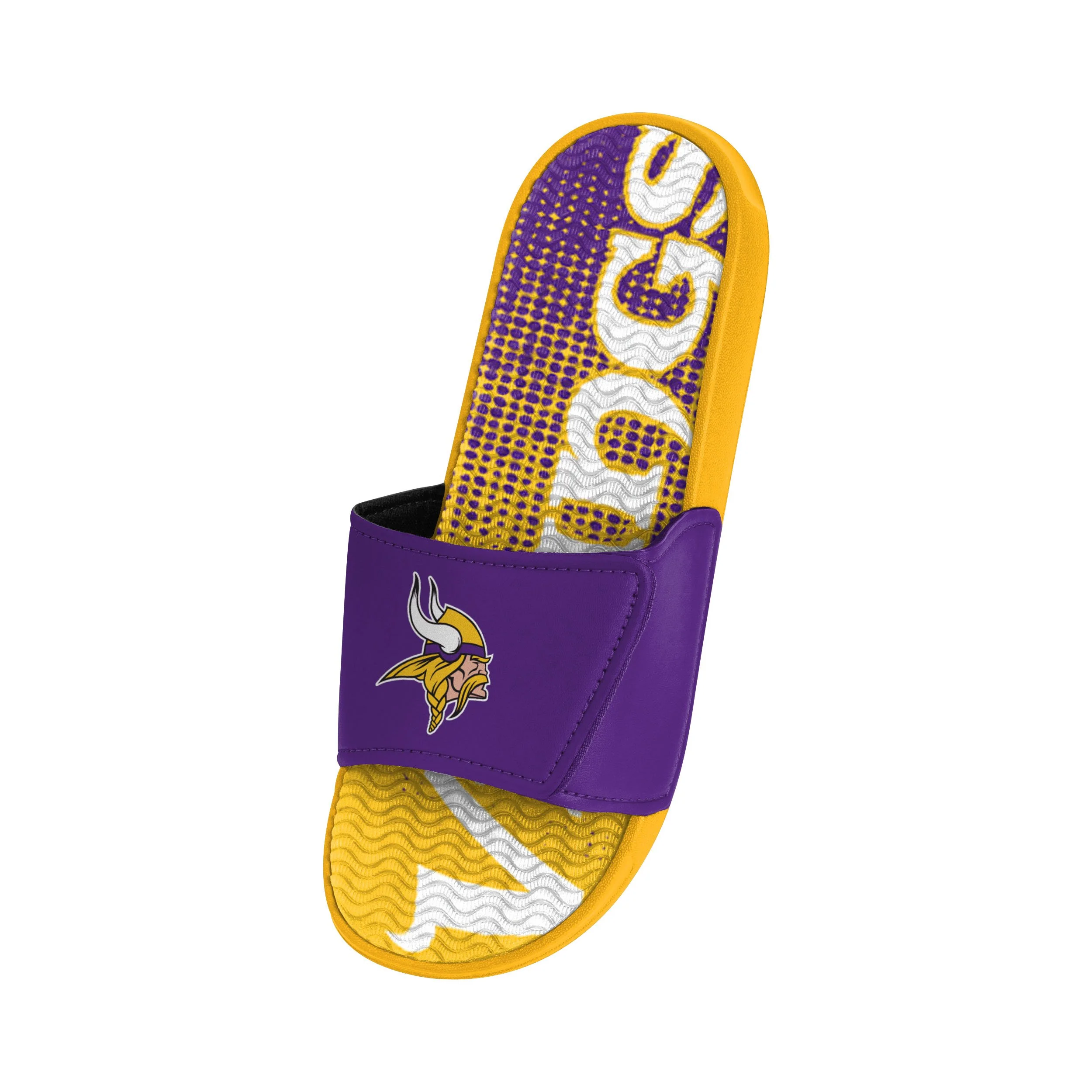 Minnesota Vikings NFL Mens Gradient Wordmark Gel Slide - Image 3