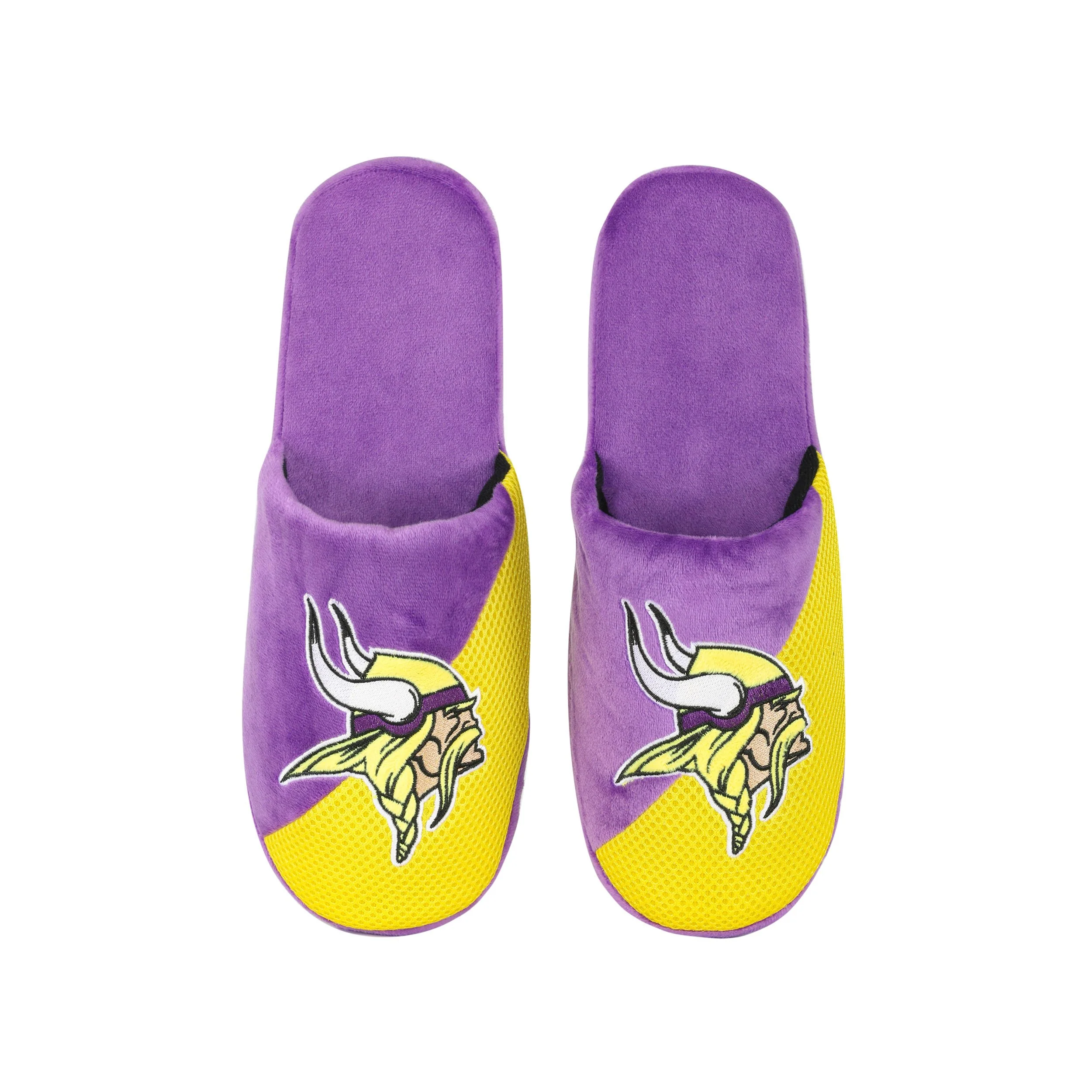 Minnesota Vikings NFL Mens Logo Staycation Slippers - Image 4