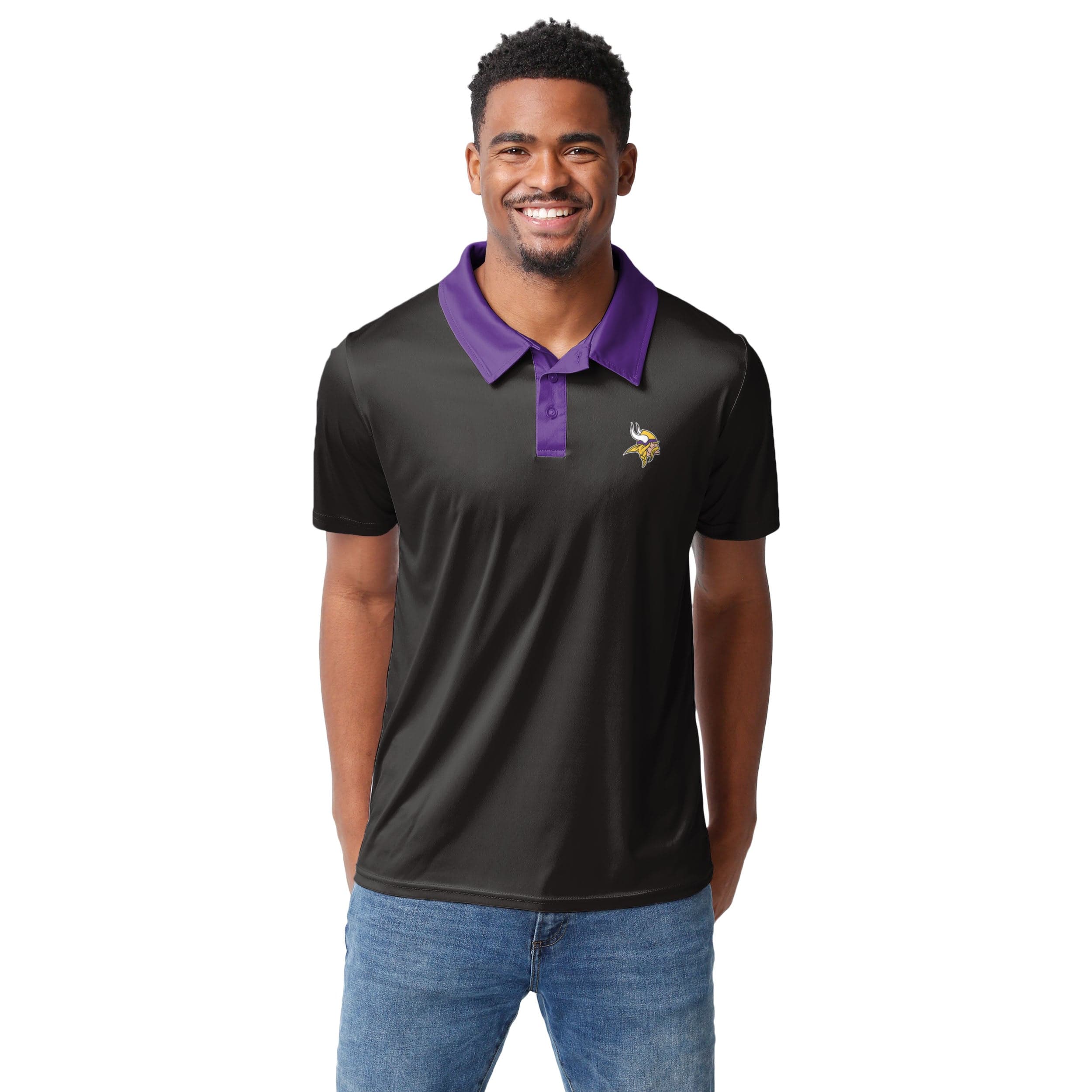 Minnesota Vikings NFL Mens Nightcap Polyester Polo - Image 2